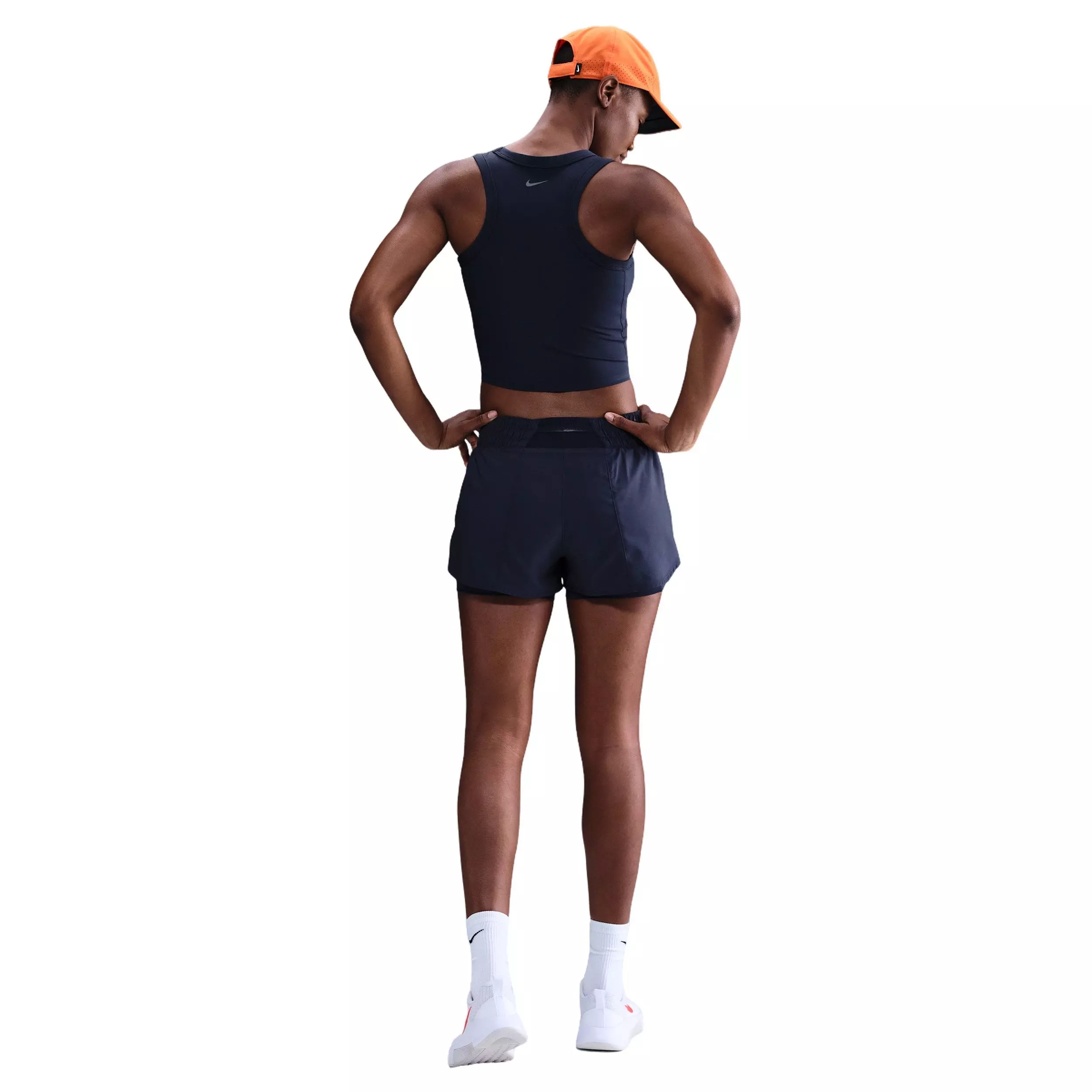 Nike One Women's Fitted Dri-FIT Cropped Tank Top -Navy - NAVY