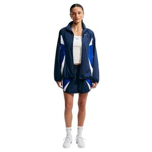 Nike Women's Sportswear Loose Mid-Rise Track Shorts - Navy/White - NAVY/WHITE