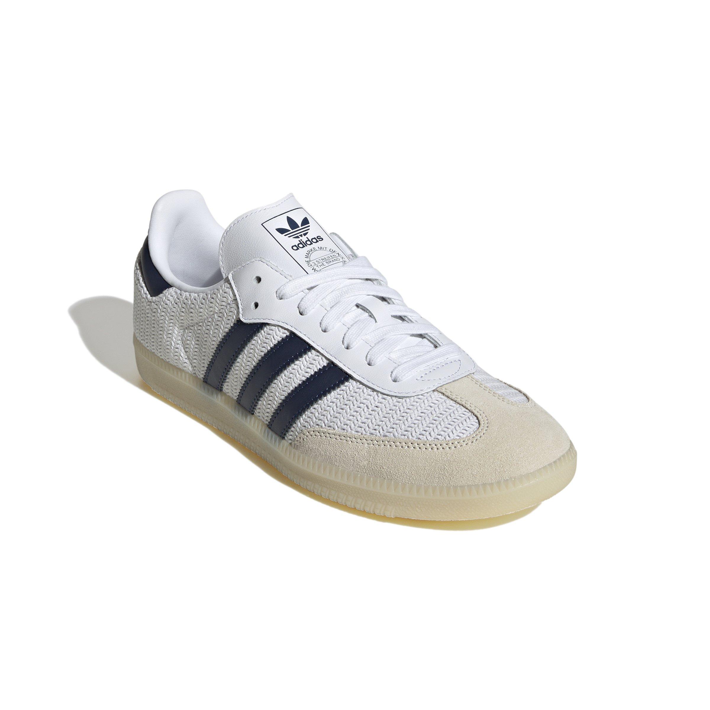 adidas Originals Samba OG "Ftwr White/Night Indigo/Cream White" Men's Shoe - WHITE/INDIGO/CREAM Thumbnail View 3