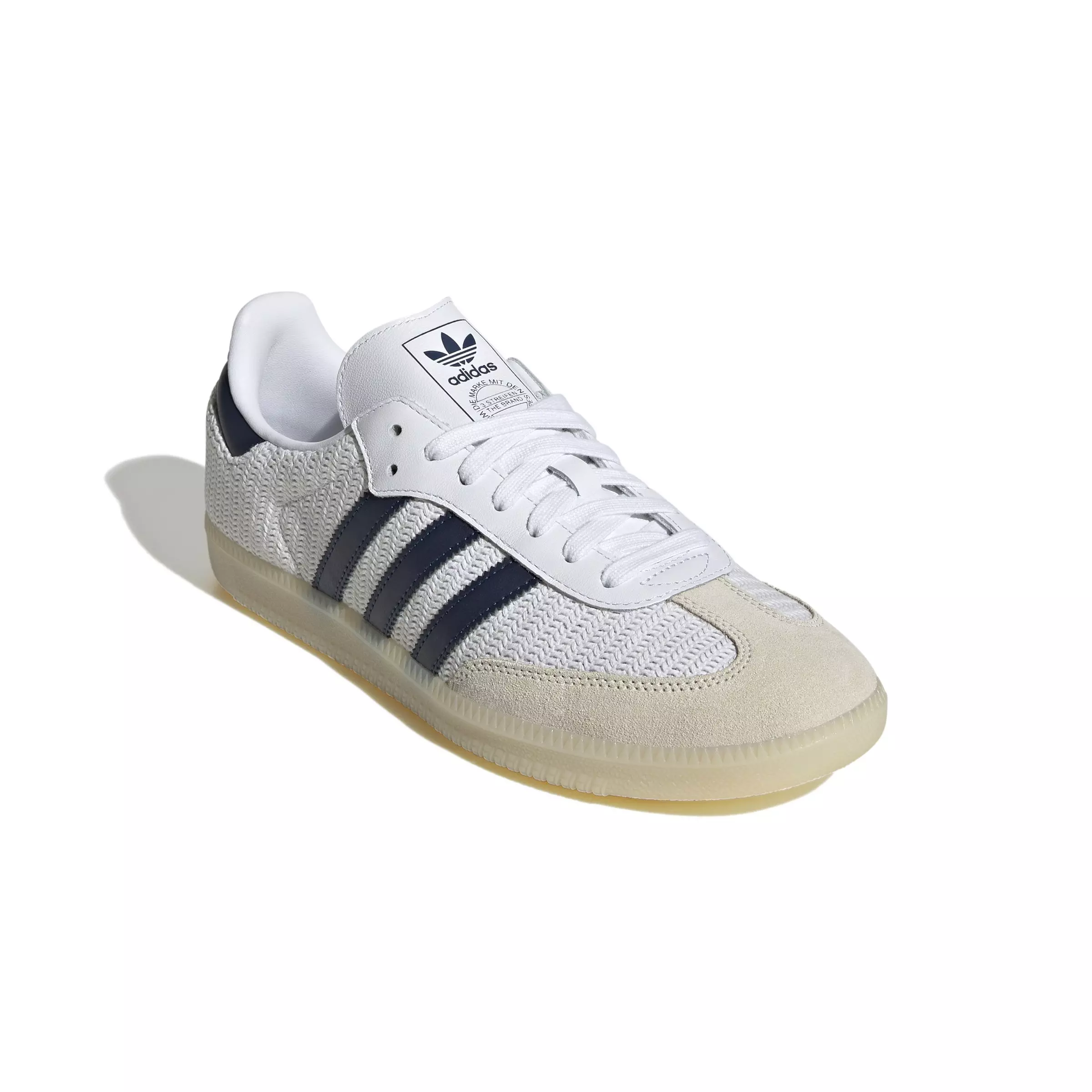adidas Originals Samba OG "Ftwr White/Night Indigo/Cream White" Men's Shoe - WHITE/INDIGO/CREAM