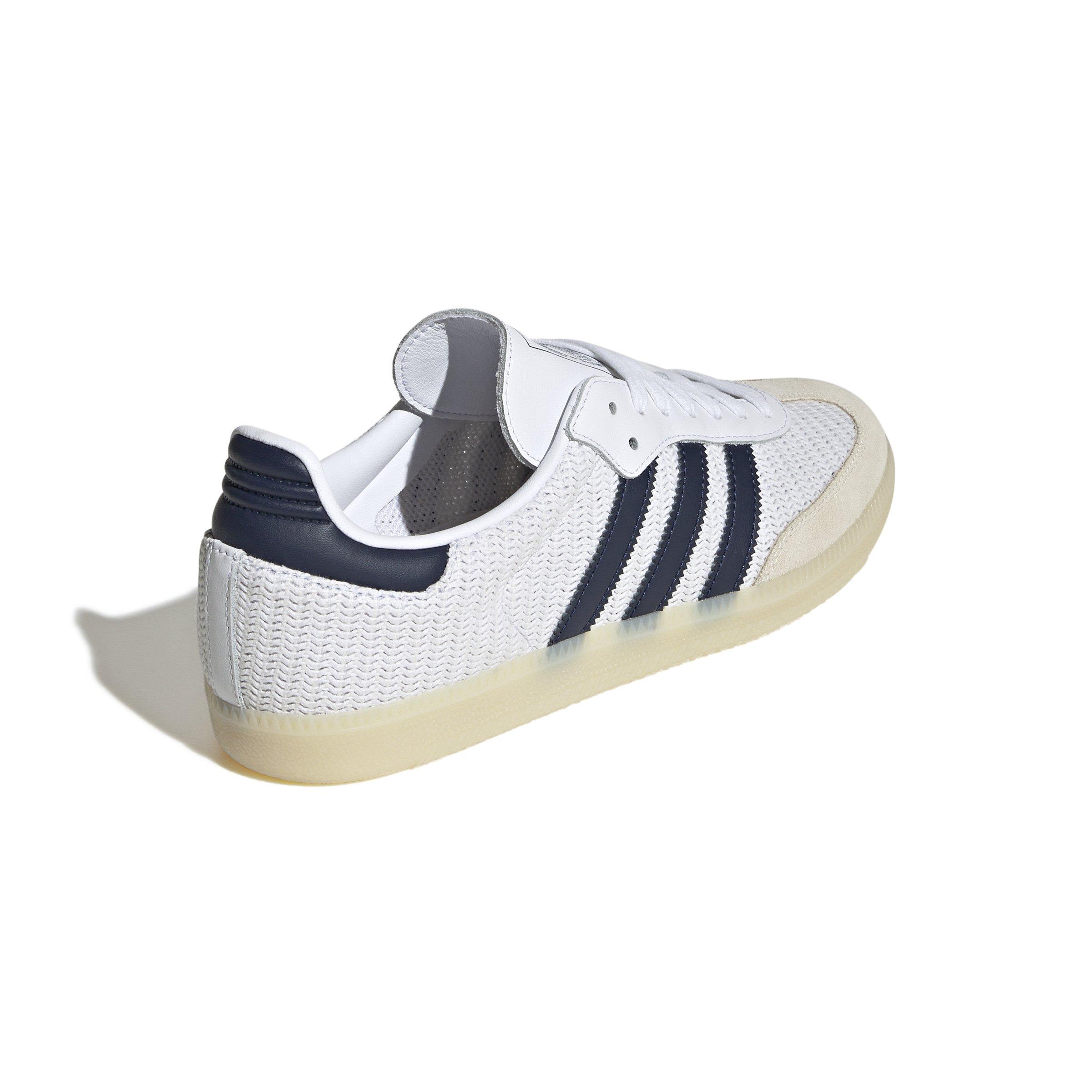 adidas Originals Samba OG "Ftwr White/Night Indigo/Cream White" Men's Shoe - WHITE/INDIGO/CREAM Thumbnail View 4