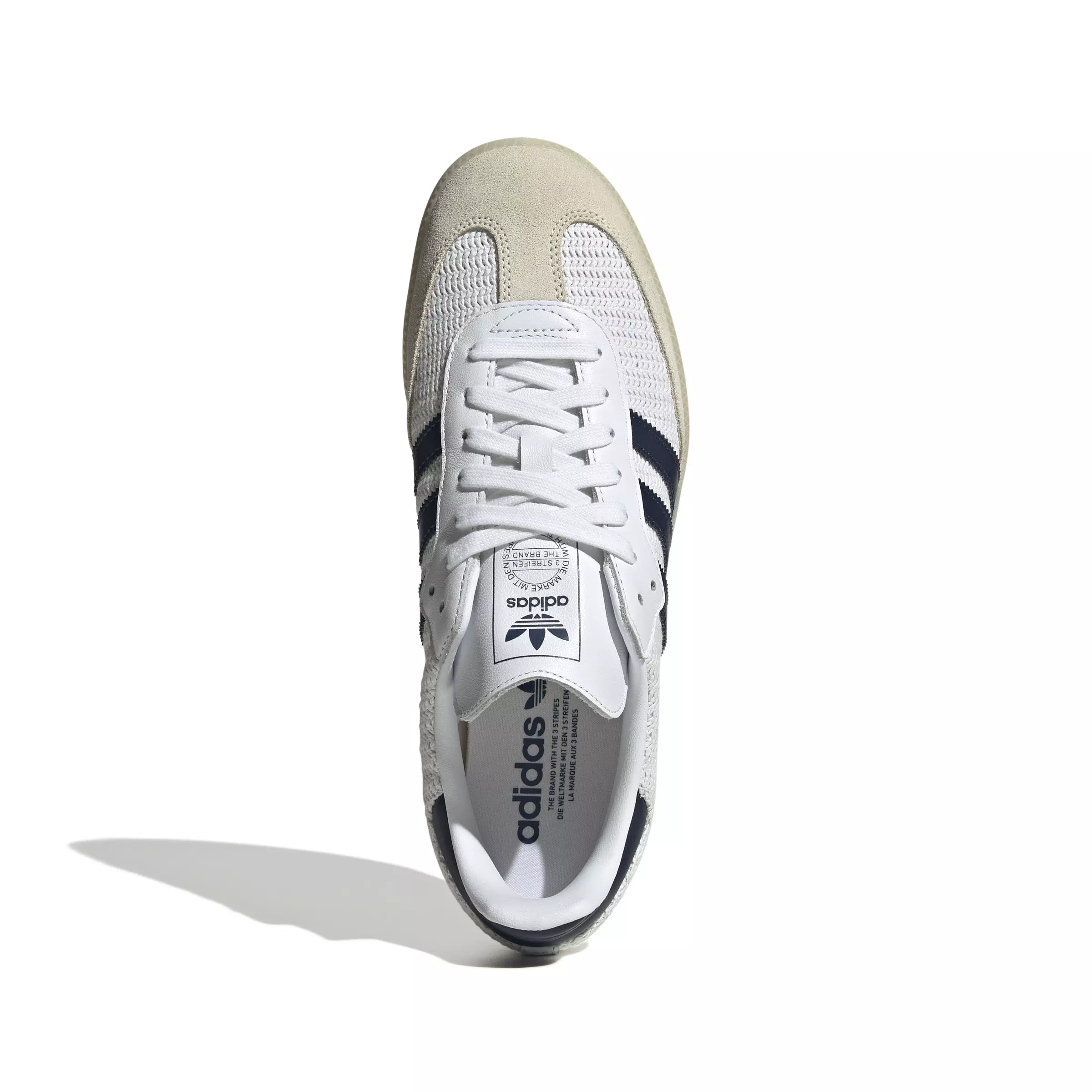 adidas Originals Samba OG "Ftwr White/Night Indigo/Cream White" Men's Shoe - WHITE/INDIGO/CREAM
