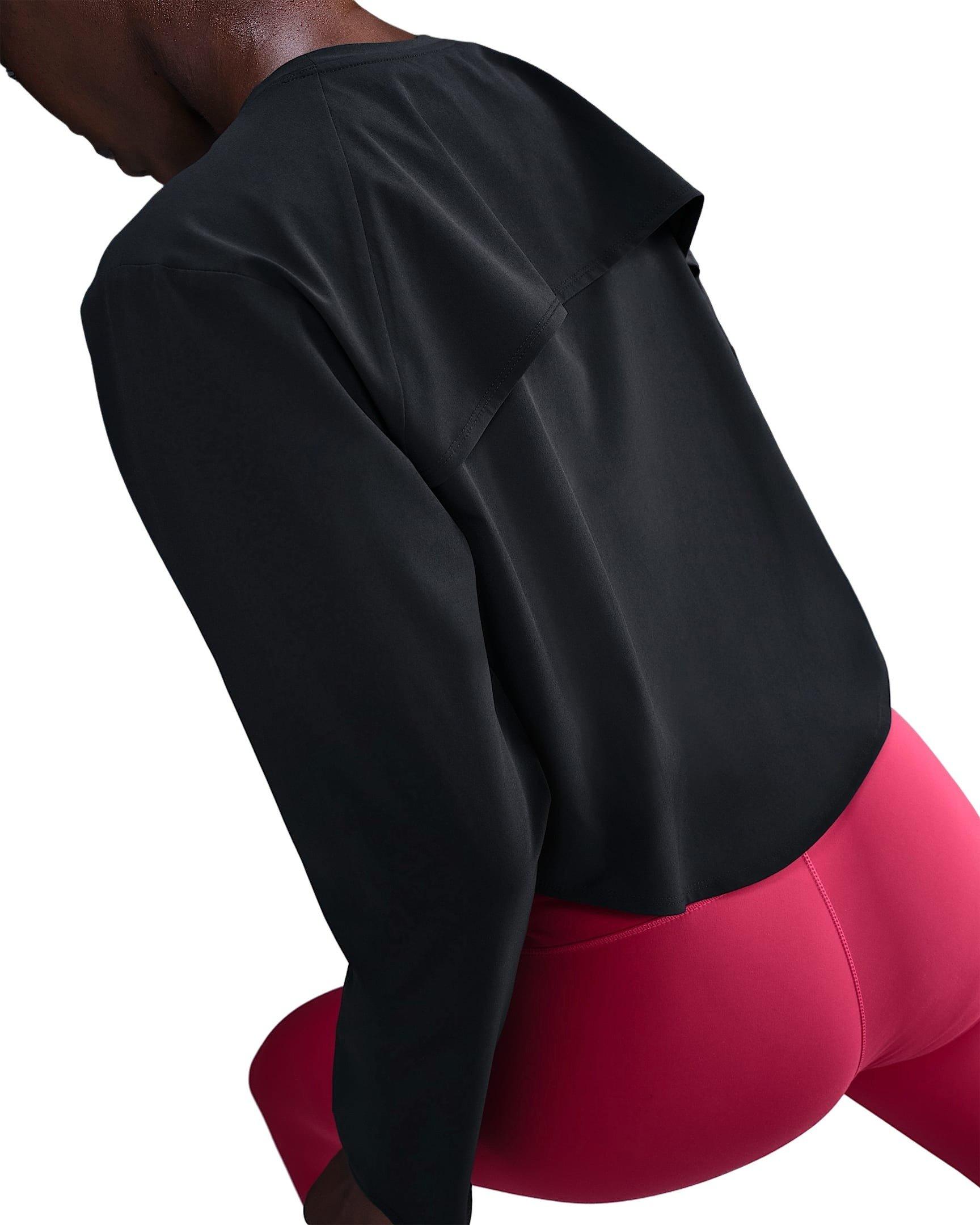 Nike Women's One Repel Woven T-Shirt -Black - BLACK Thumbnail View 2