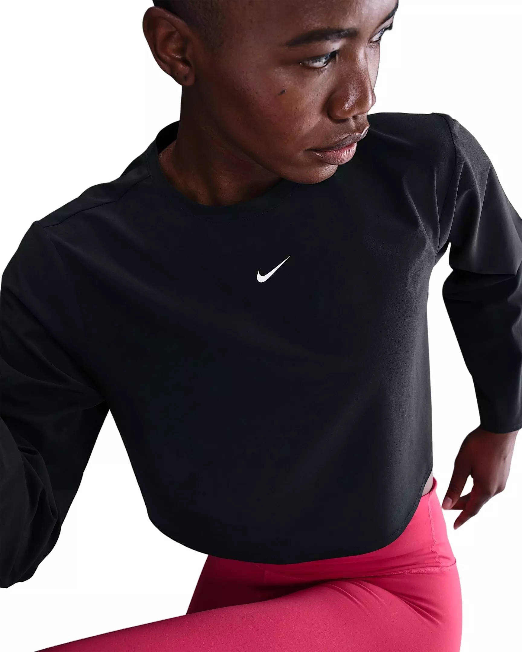 Nike Women's One Repel Woven T-Shirt - Black - BLACK