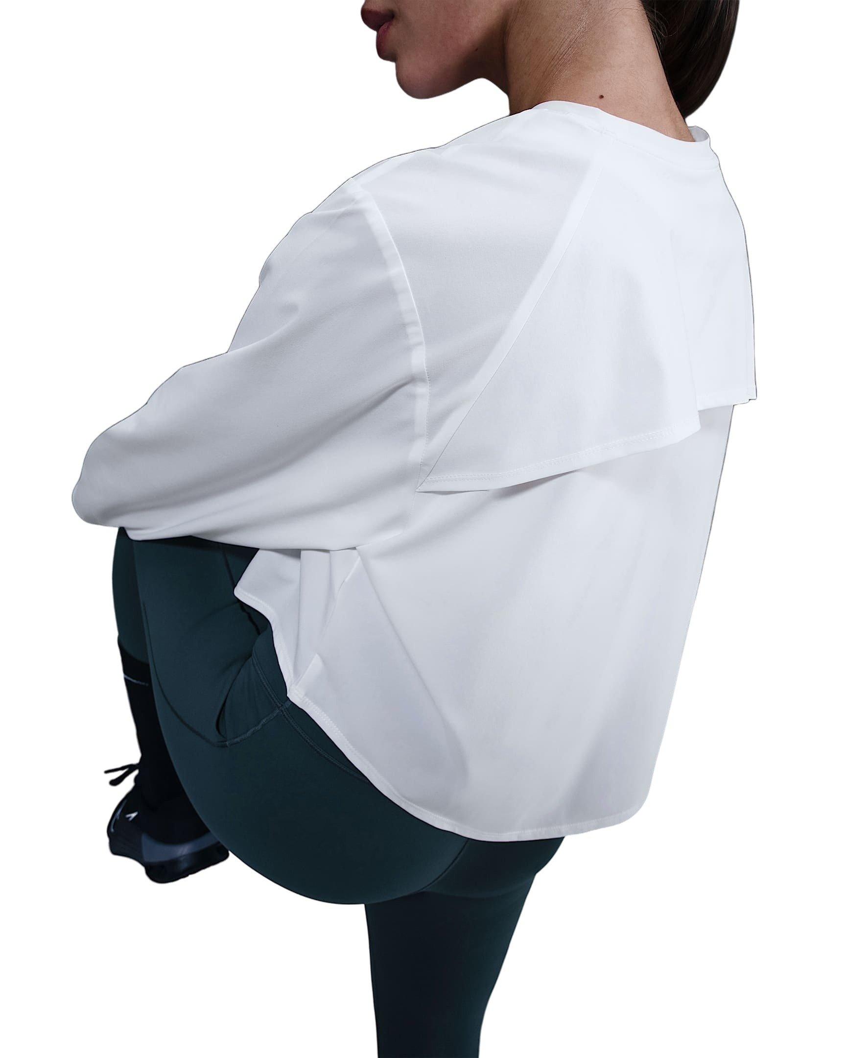 Nike Women's One Repel Woven T-Shirt -White - WHITE Thumbnail View 2