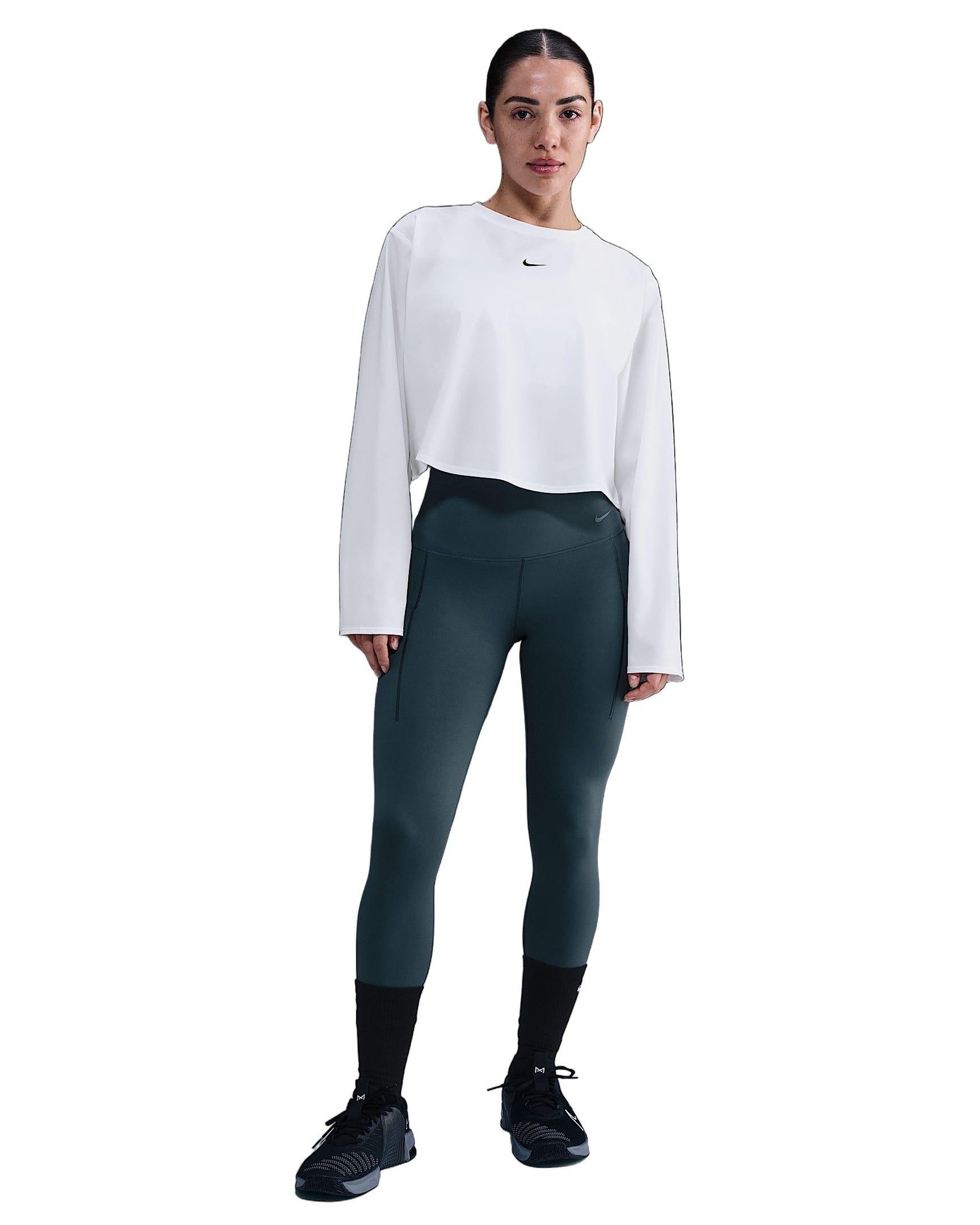 Nike Women's One Repel Woven T-Shirt - White - WHITE Thumbnail View 4