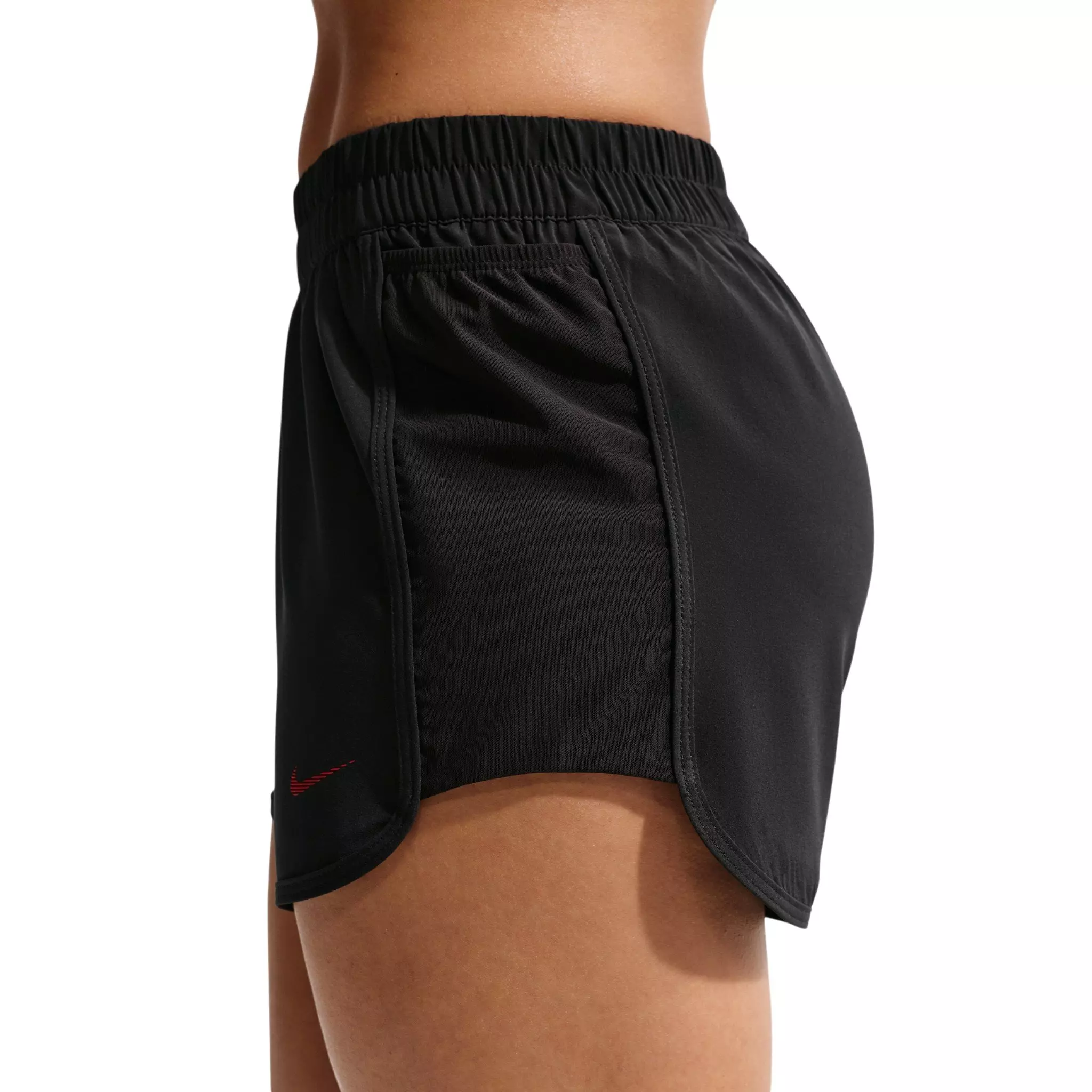 Nike Women's One Dri-FIT Shorts - Black/Red - BLACK/RED