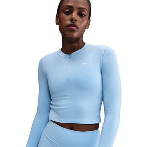 Nike Women's One Dri-FIT 1/2-Zip Mid Layer -Lt Blue
