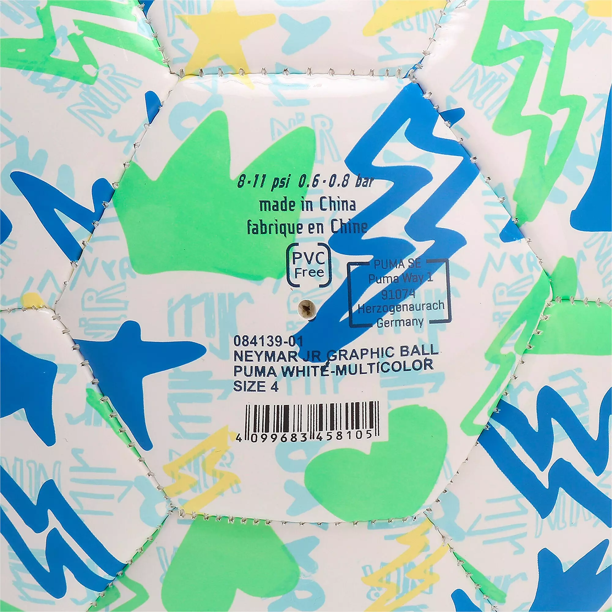 PUMA NEYMAR JR Graphic Soccer Ball-White/Multicolor - WHITE/MULTICOLOR