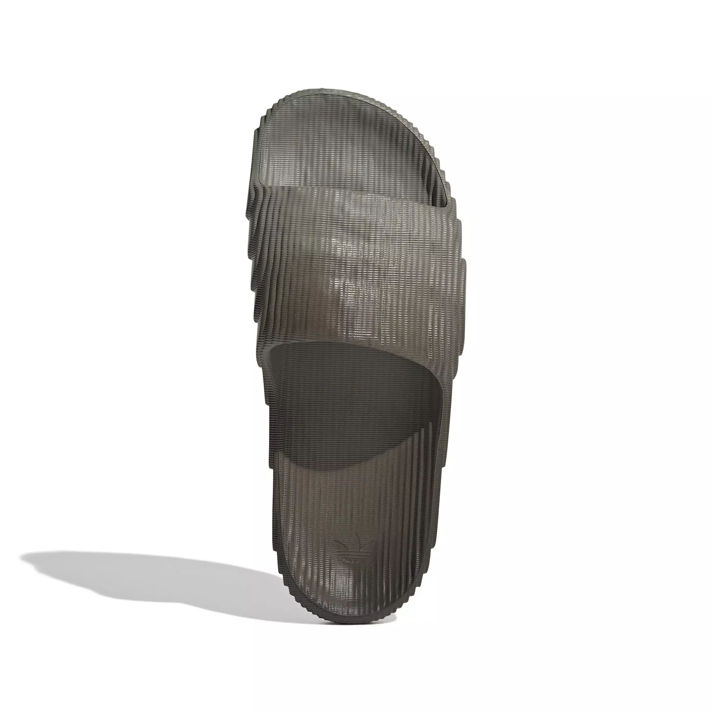 adidas Originals Adilette 22 "Silver Pebble/Shadow Olive/Off White" Men's Slide - SILVER/OLIVE/OFF WHITE