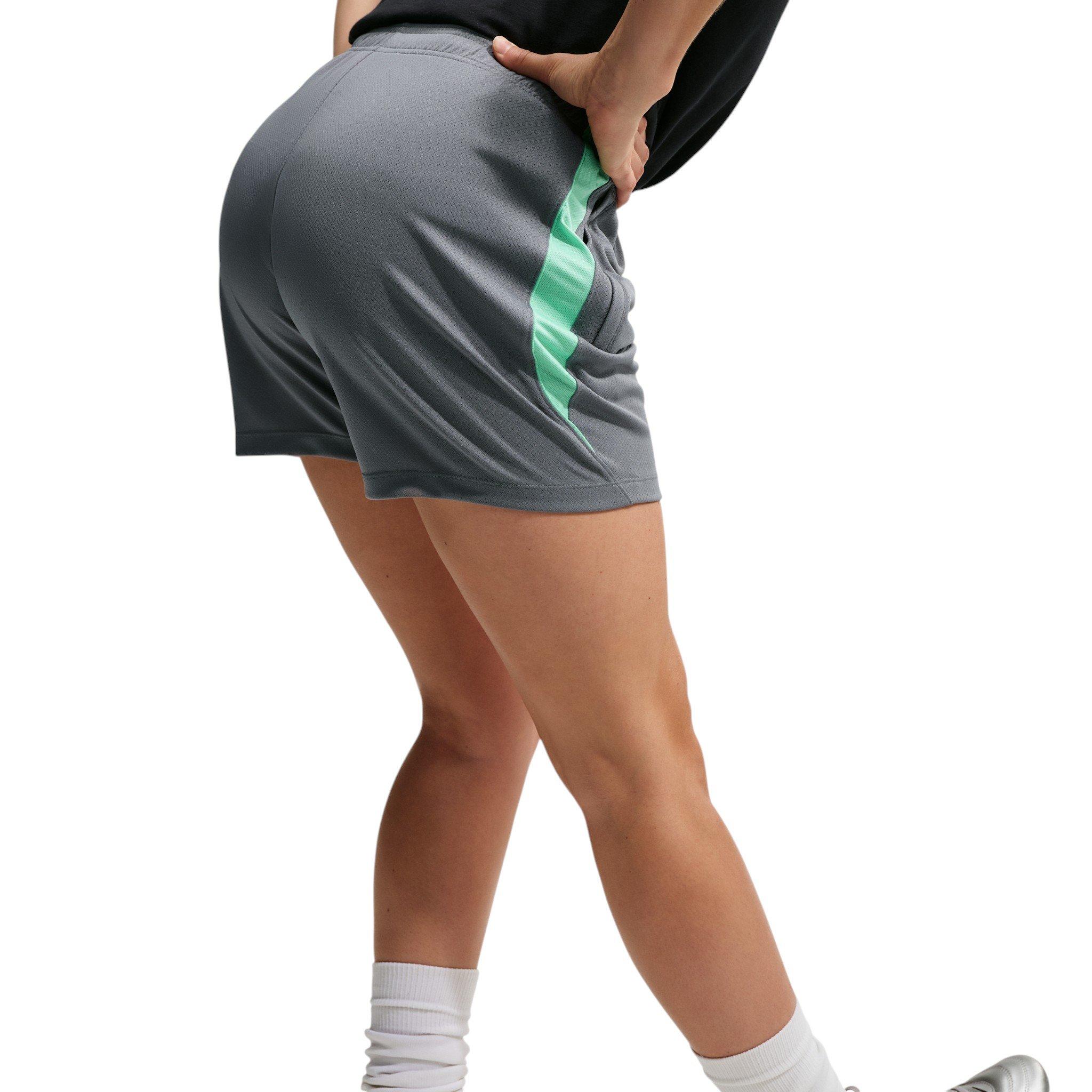 Nike Women's Sam Kerr Strike Dri-FIT Soccer Shorts - Grey/Green - GREY/GREEN