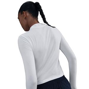 Nike Women's Sportswear Chill Knit Slim Long-Sleeve Mock-Neck T-Shirt -White