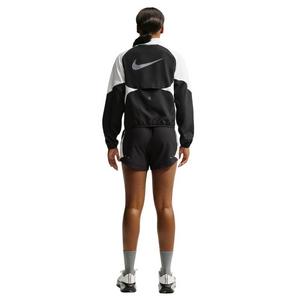 Nike Women's Swoosh Dri-FIT Mid-Rise Unlined Running Shorts - Black/White/Grey - BLACK/WHITE/GREY