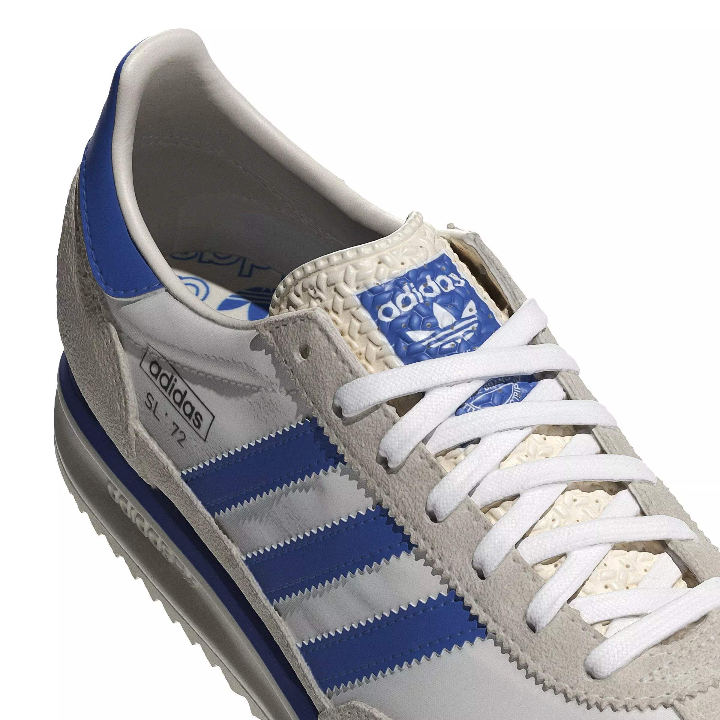 adidas Originals SL 72 RS "Chalk White/Blue/Ftwr White" Men's Shoe - WHITE/BLUE/WHITE