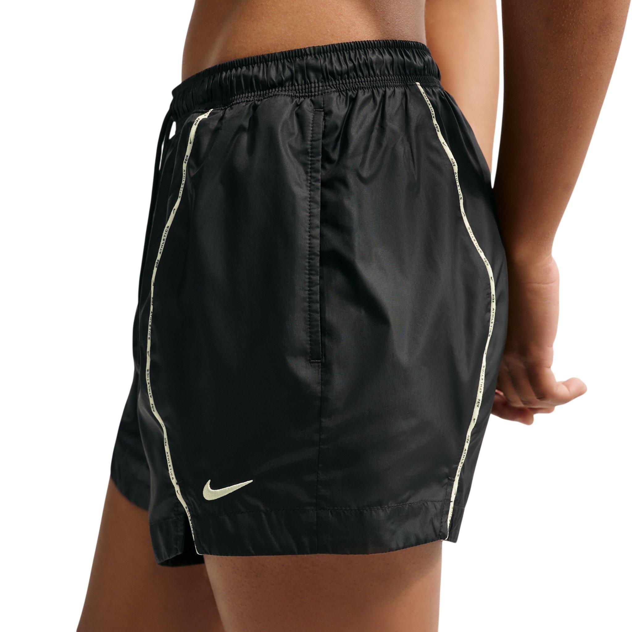 Nike Women's AeroSwift Dri-FIT ADV Mid-Rise 3" Brief-Lined Running Shorts - Black/Off-White - BLACK/OFF-WHITE Thumbnail View 4