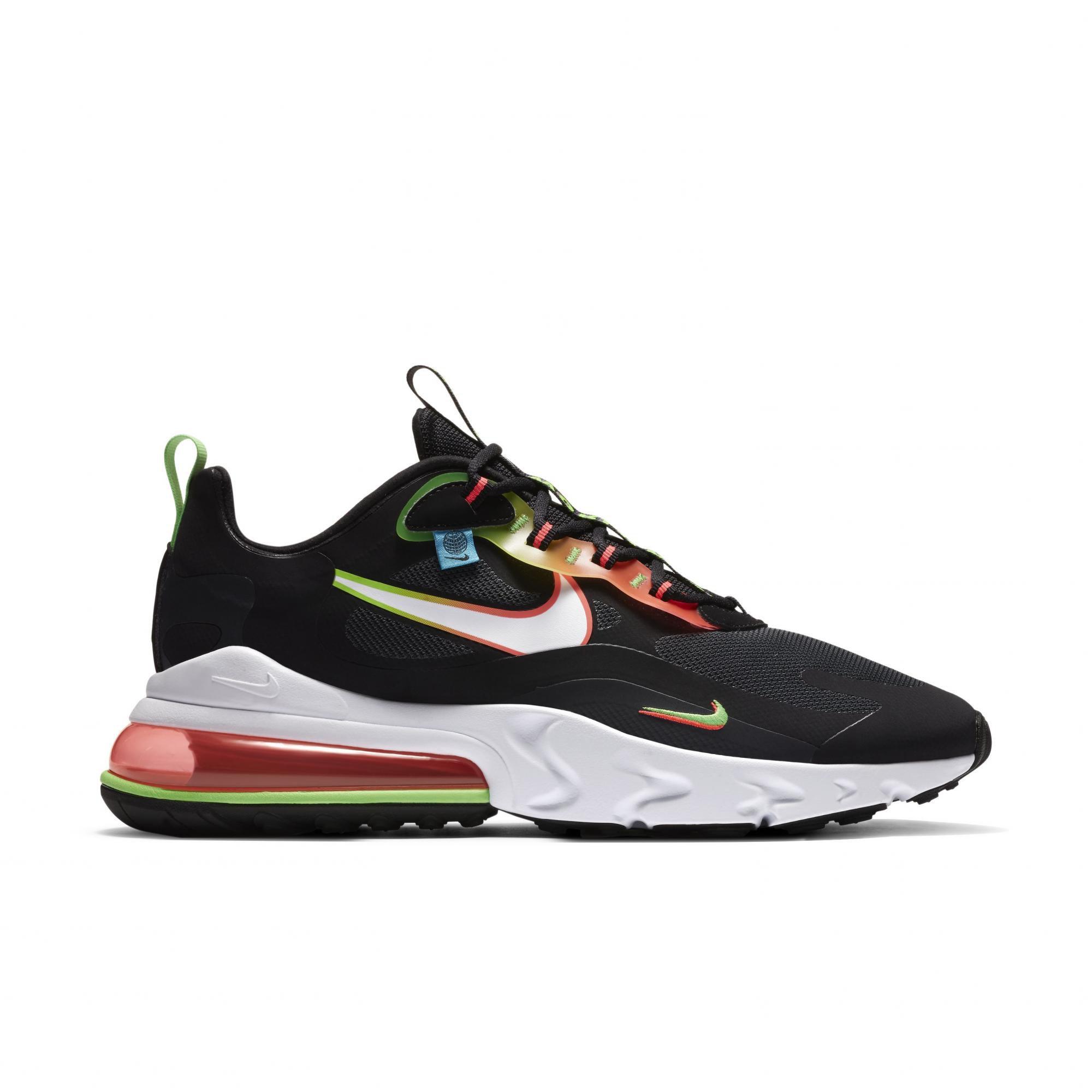Nike Air Max 270 React Se Black Green Strike Flash Crimson White Men S Shoe Hibbett City Gear