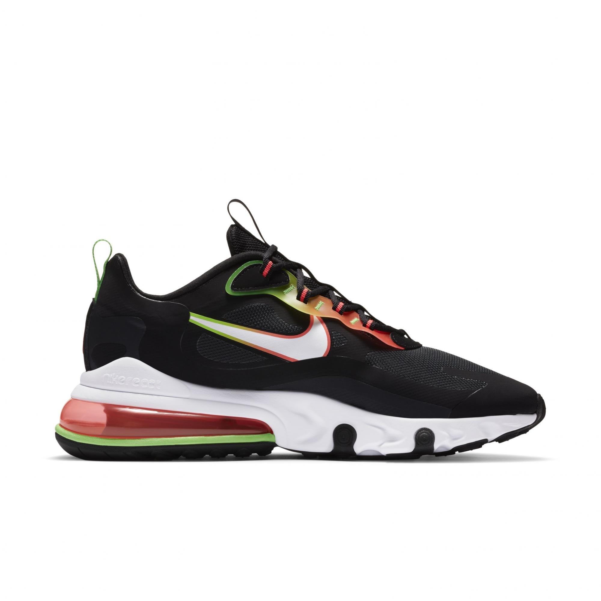 Nike Air Max 270 React Se Black Green Strike Flash Crimson White Men S Shoe Hibbett City Gear