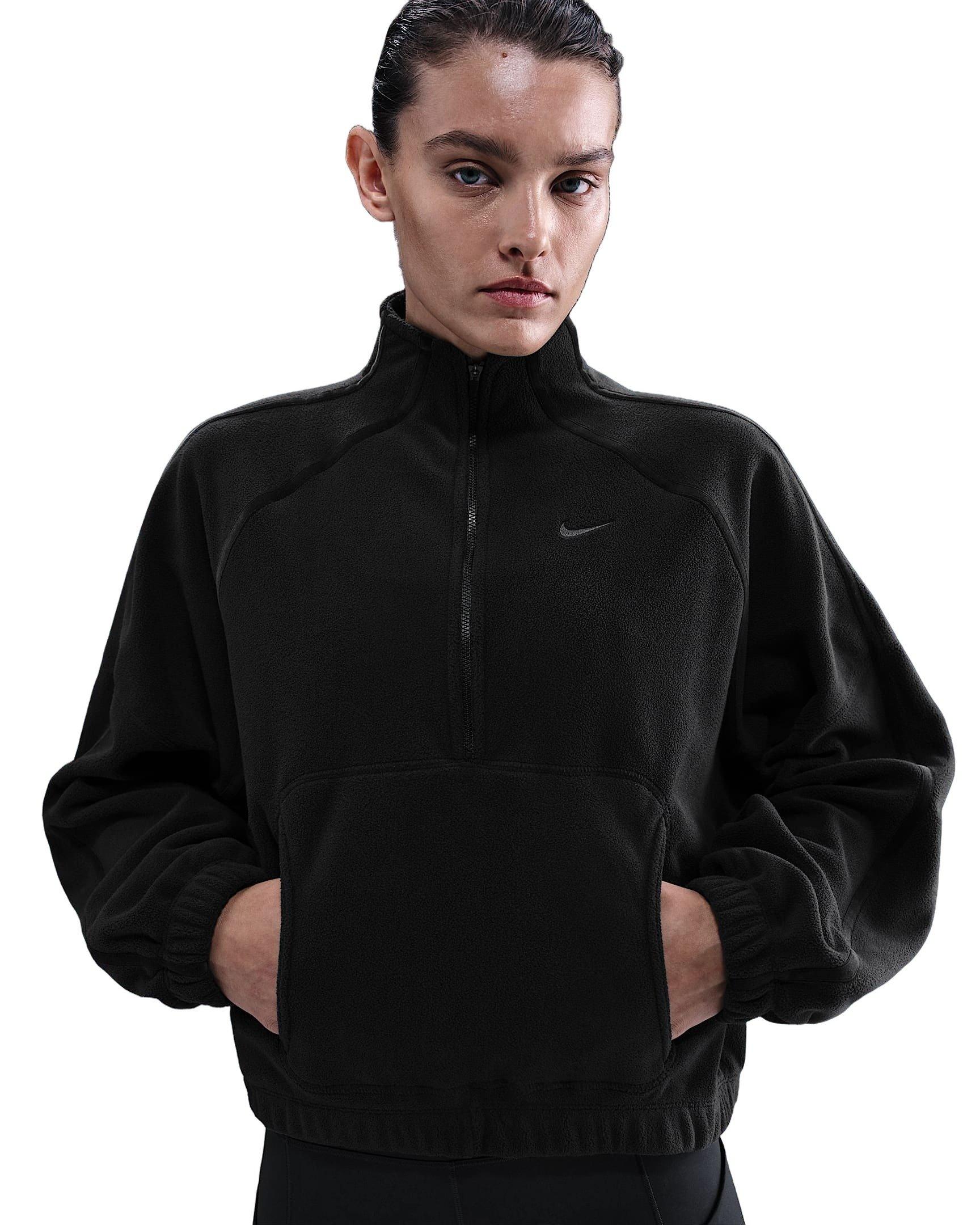 Nike Women's One Therma-FIT 1/2-Zip Top - Black - BLACK Thumbnail View 1