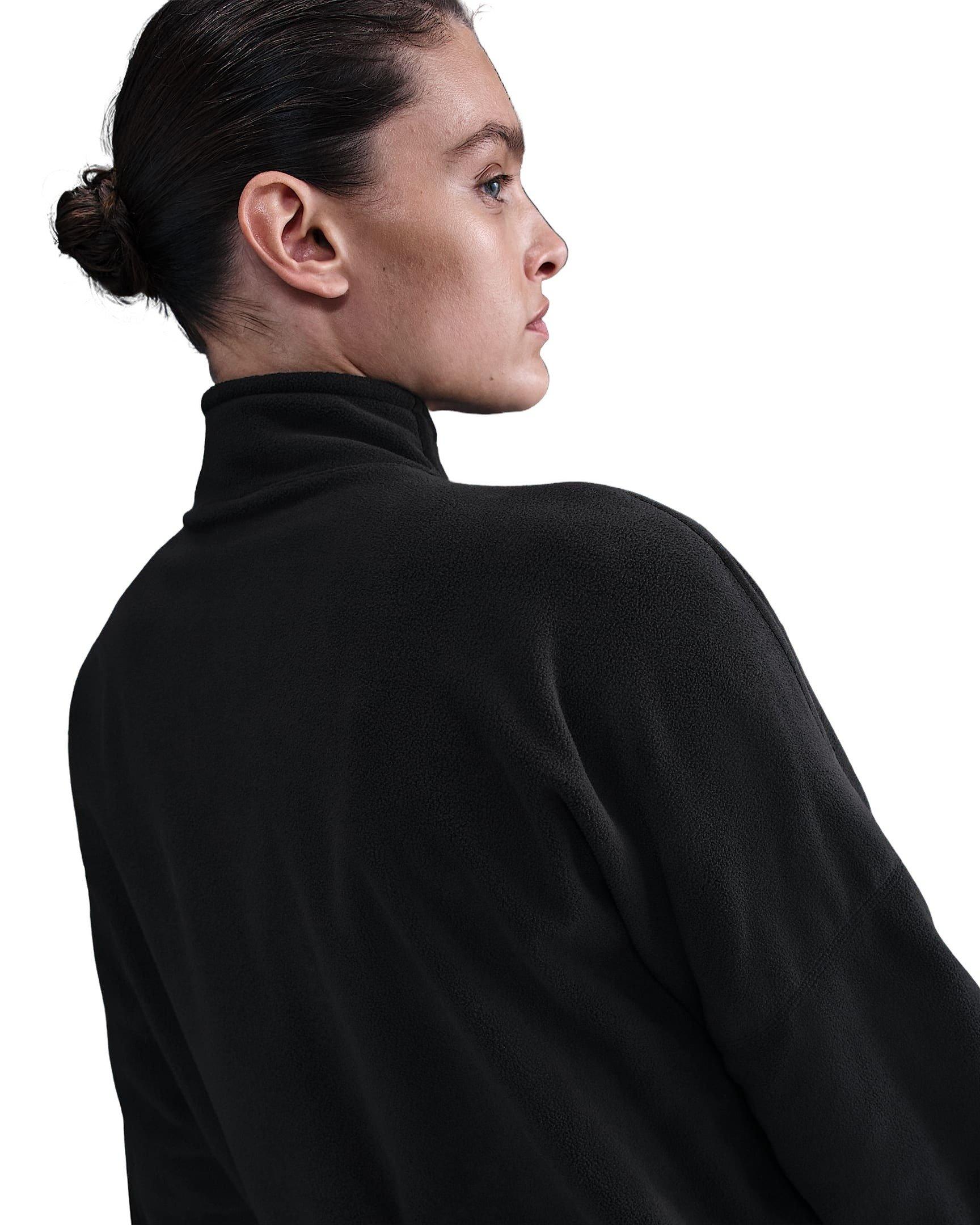 Nike Women's One Therma-FIT 1/2-Zip Top - Black - BLACK Thumbnail View 2