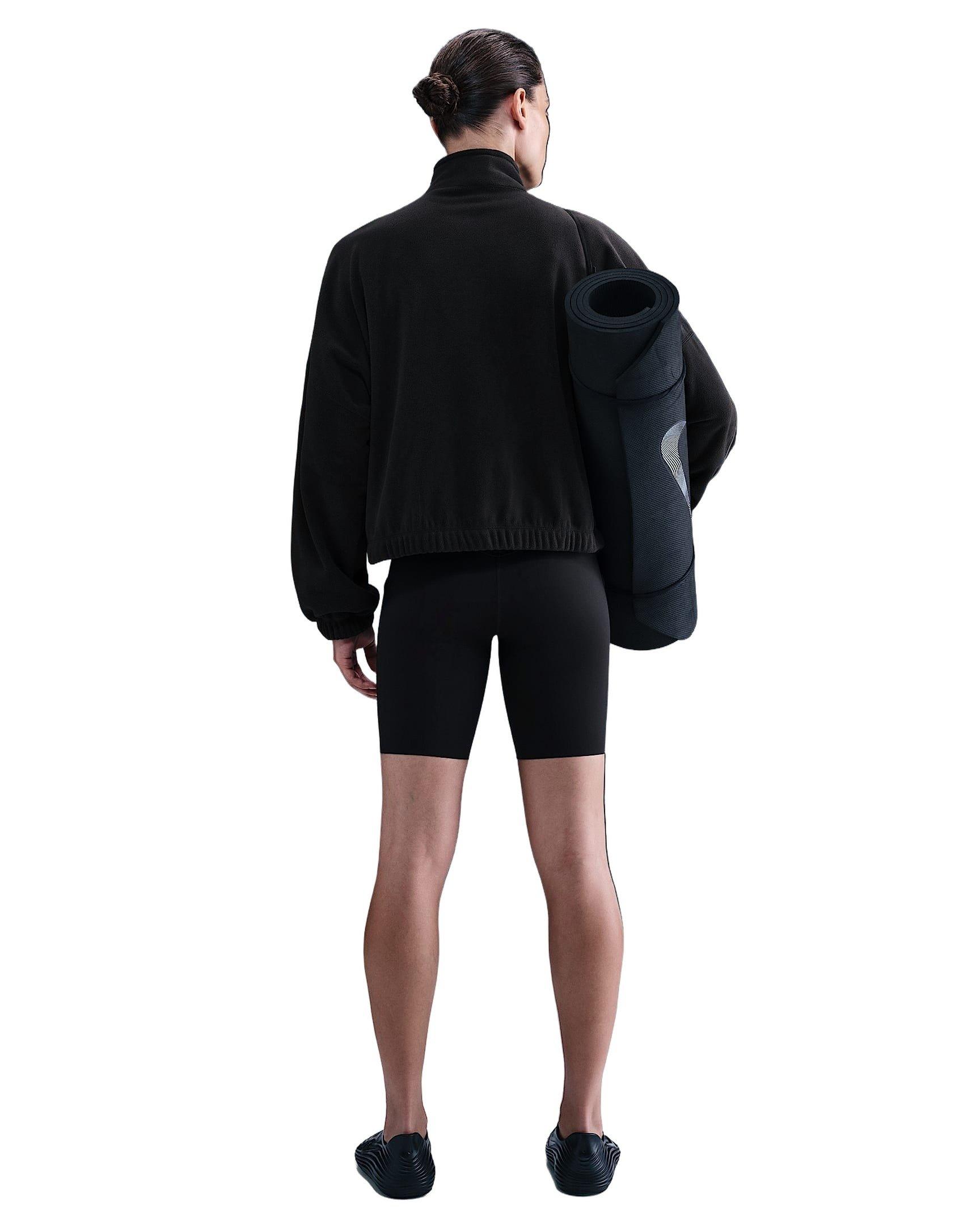 Nike Women's One Therma-FIT 1/2-Zip Top - Black - BLACK Thumbnail View 5