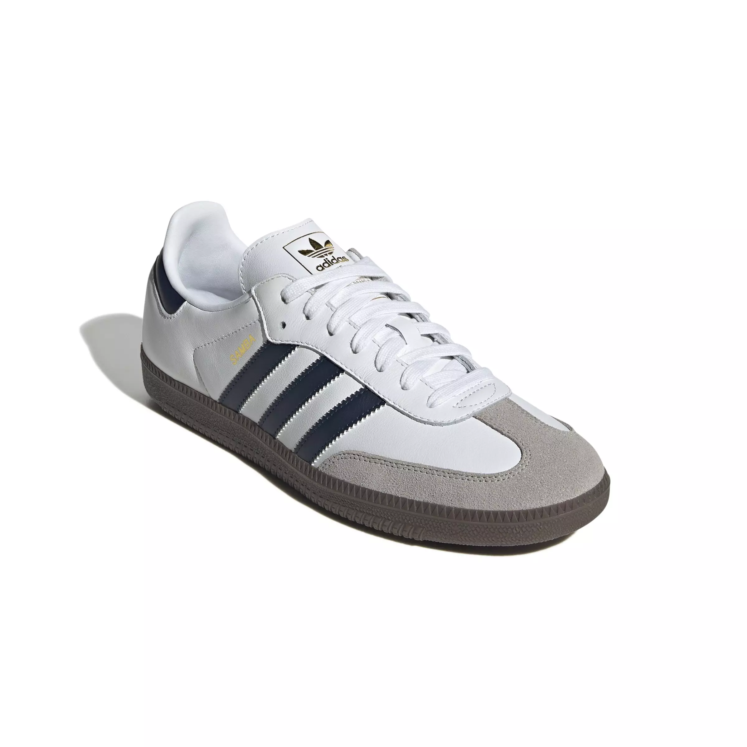 adidas Originals Samba OG "Ftwr White/Night Indigo/Clear Granite" Men's Shoe - WHITE/INDIGO/GRANITE
