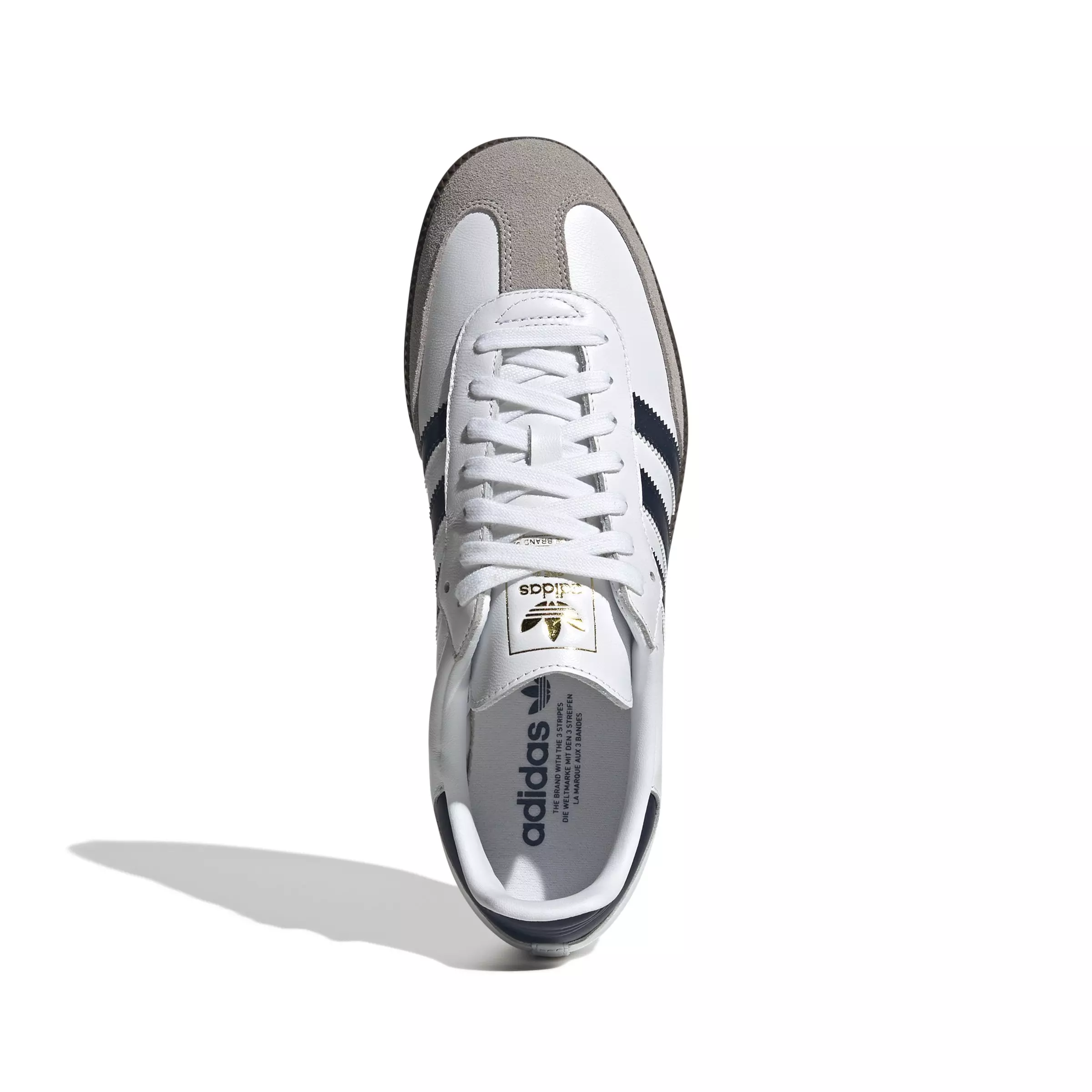 adidas Originals Samba OG "Ftwr White/Night Indigo/Clear Granite" Men's Shoe - WHITE/INDIGO/GRANITE