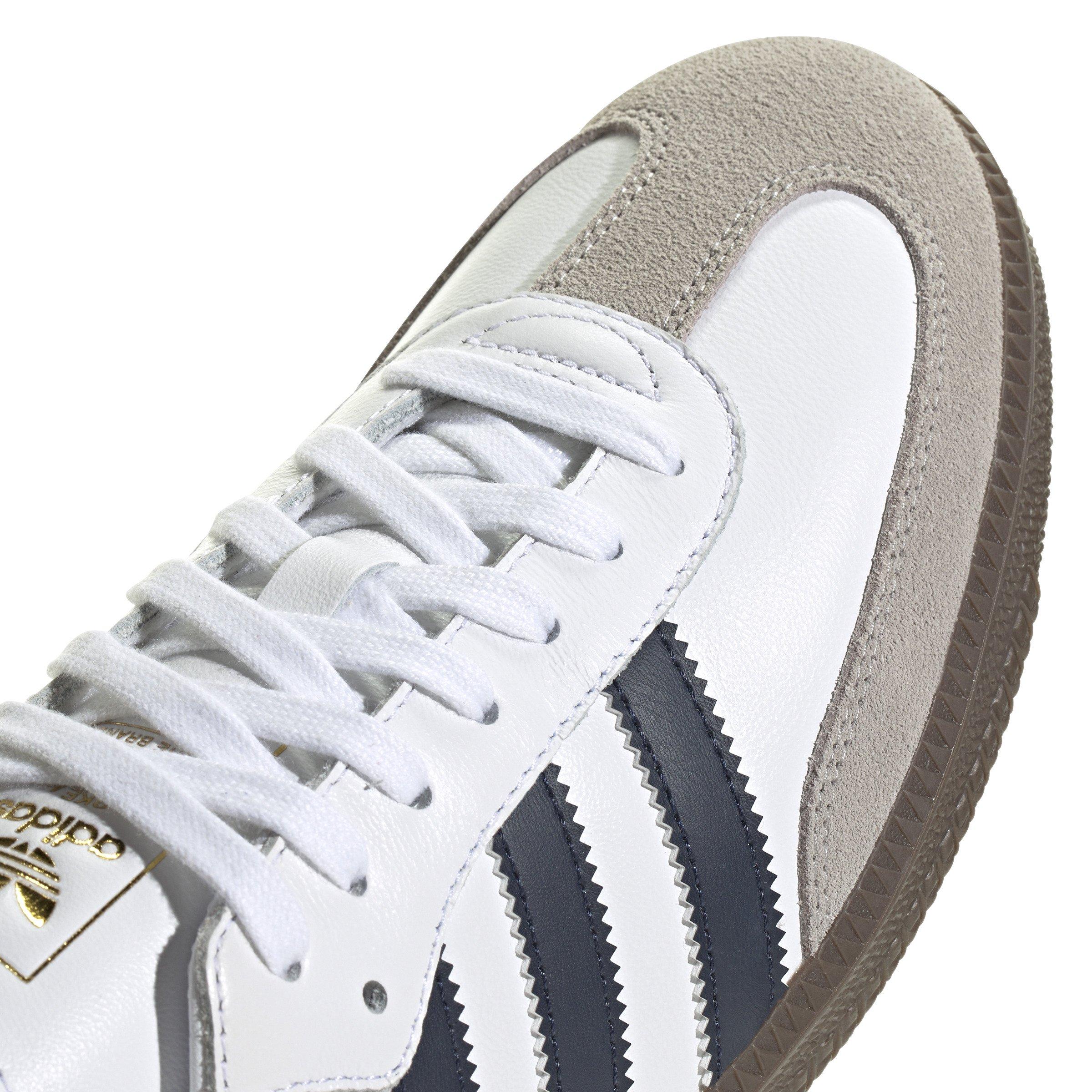 adidas Originals Samba OG "Ftwr White/Night Indigo/Clear Granite" Men's Shoe - WHITE/INDIGO/GRANITE Thumbnail View 7