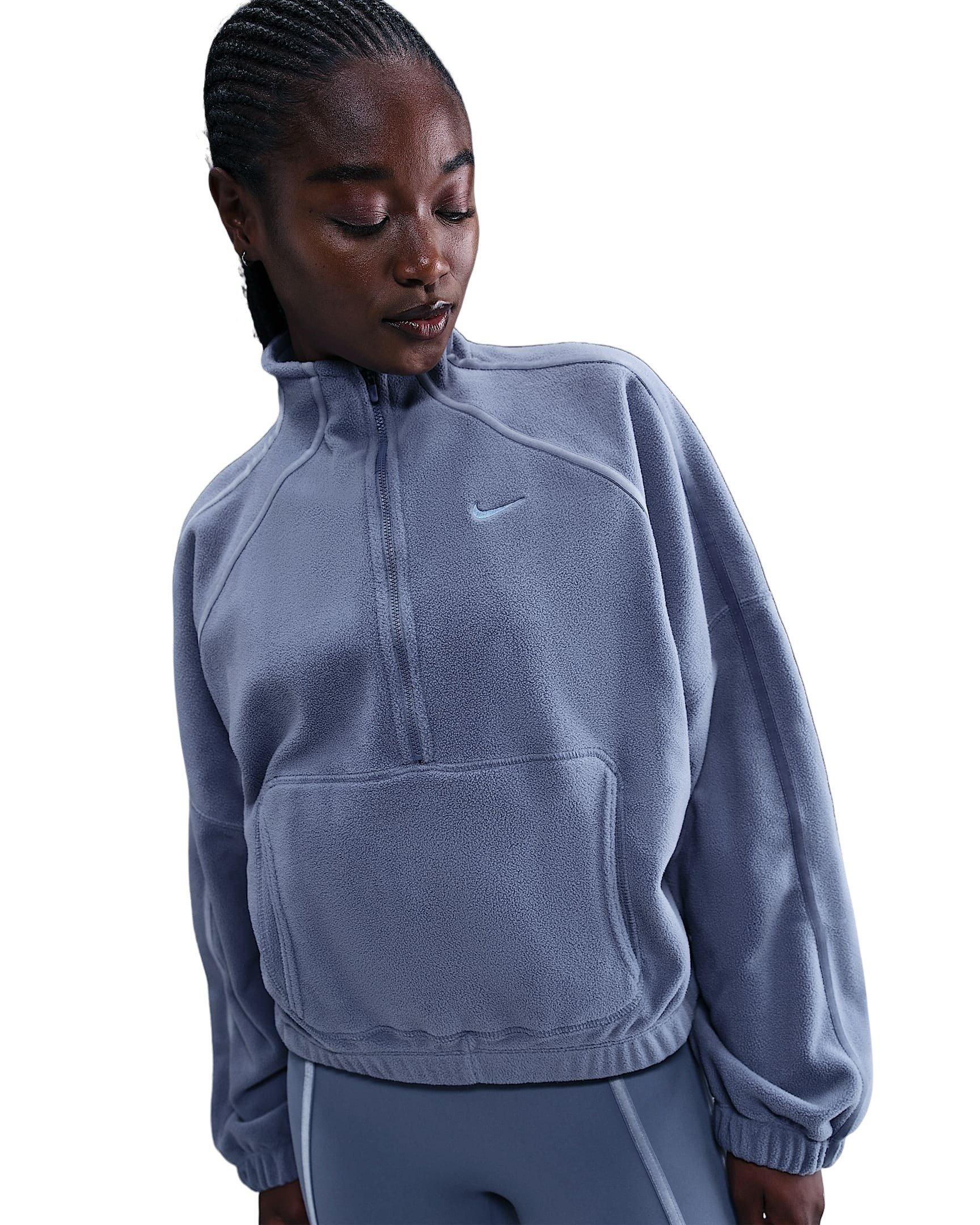 Nike Women's One Therma-FIT 1/2-Zip Top -Indigo - INDIGO Thumbnail View 1
