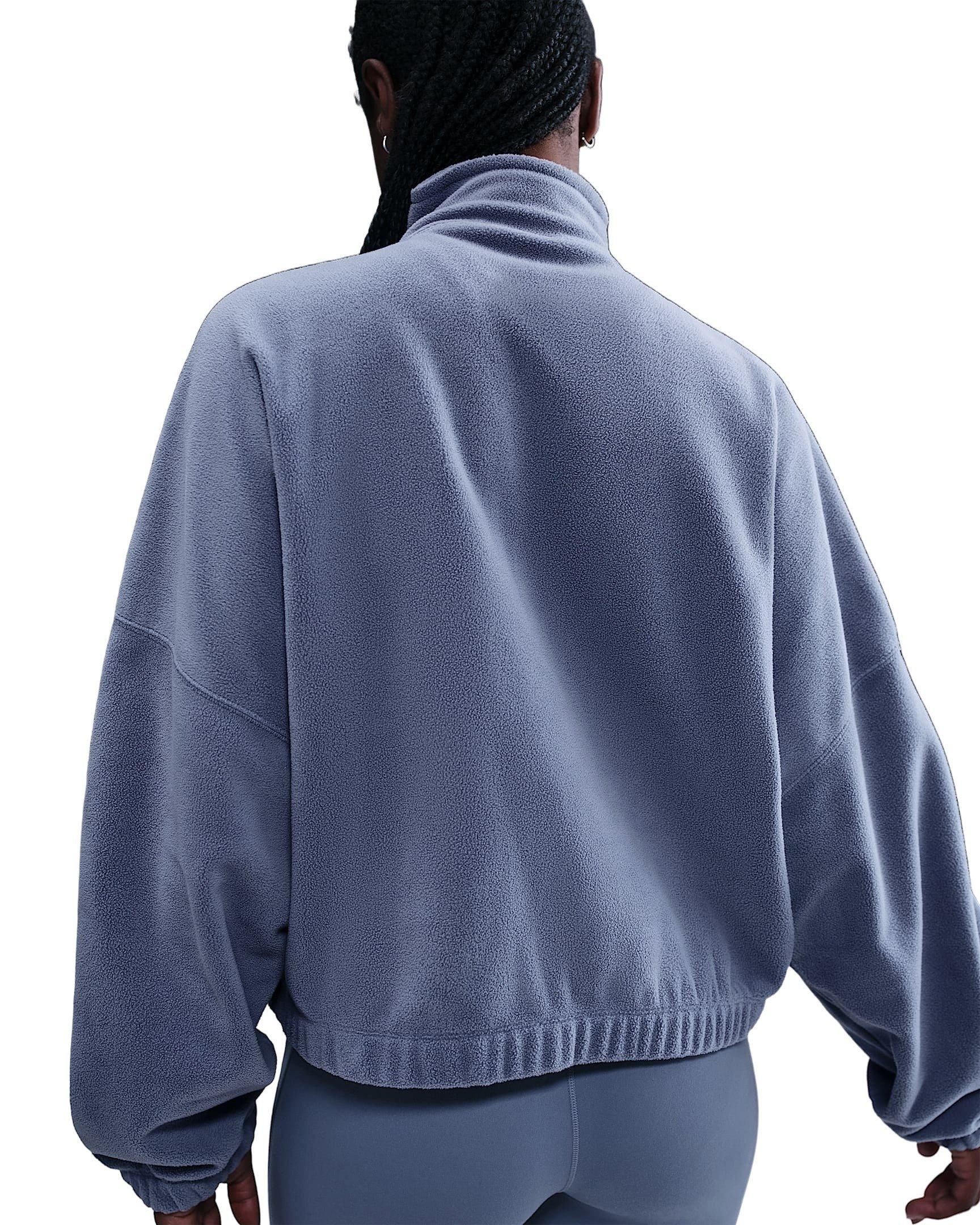 Nike Women's One Therma-FIT 1/2-Zip Top -Indigo - INDIGO Thumbnail View 2