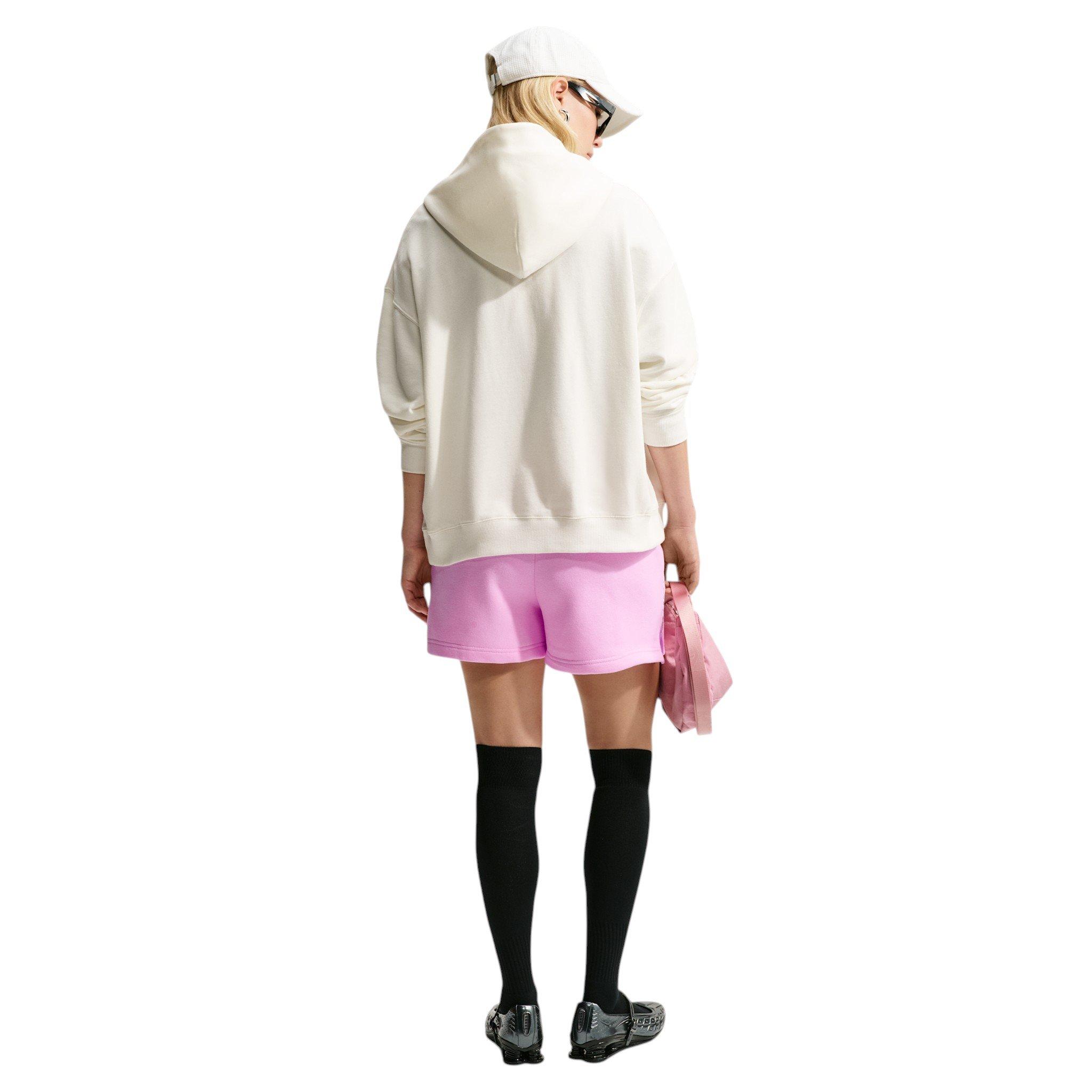 Nike Women's Studio Fleece Med Weight "Graphic Pack" "Athletic Dept" Mid-Rise Shorts - Pink - PINK