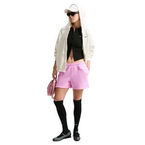 Nike Women's Studio Fleece Med Weight "Graphic Pack" "Athletic Dept" Mid-Rise Shorts - Pink - PINK