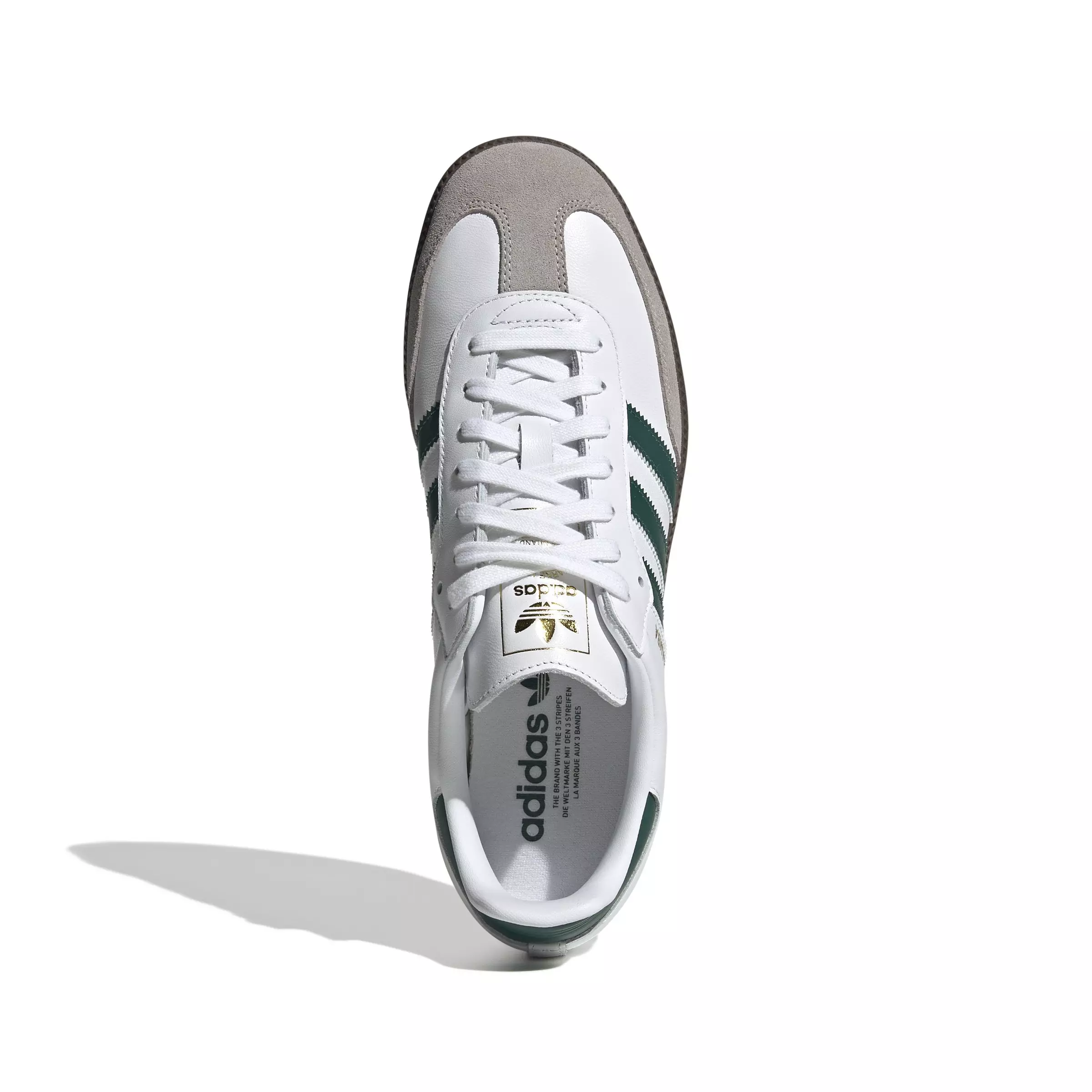 adidas Originals Samba OG "Ftwr White/Collegiate Green/Clear Granite" Men's Shoe - WHITE/GREEN/GRANITE