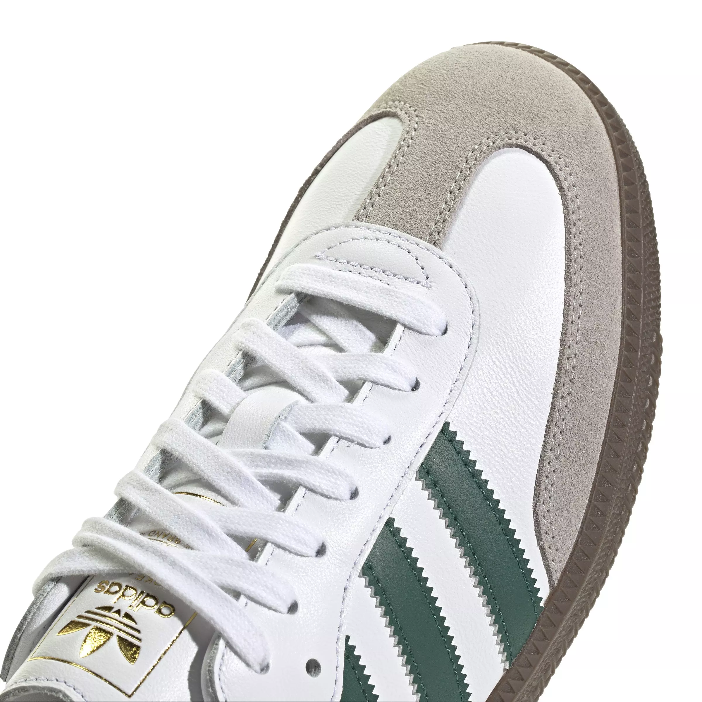 adidas Originals Samba OG "Ftwr White/Collegiate Green/Clear Granite" Men's Shoe - WHITE/GREEN/GRANITE