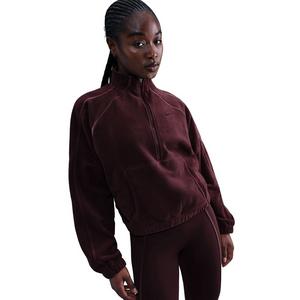 Nike Women's One Therma-FIT 1/2-Zip Top -Burgundy