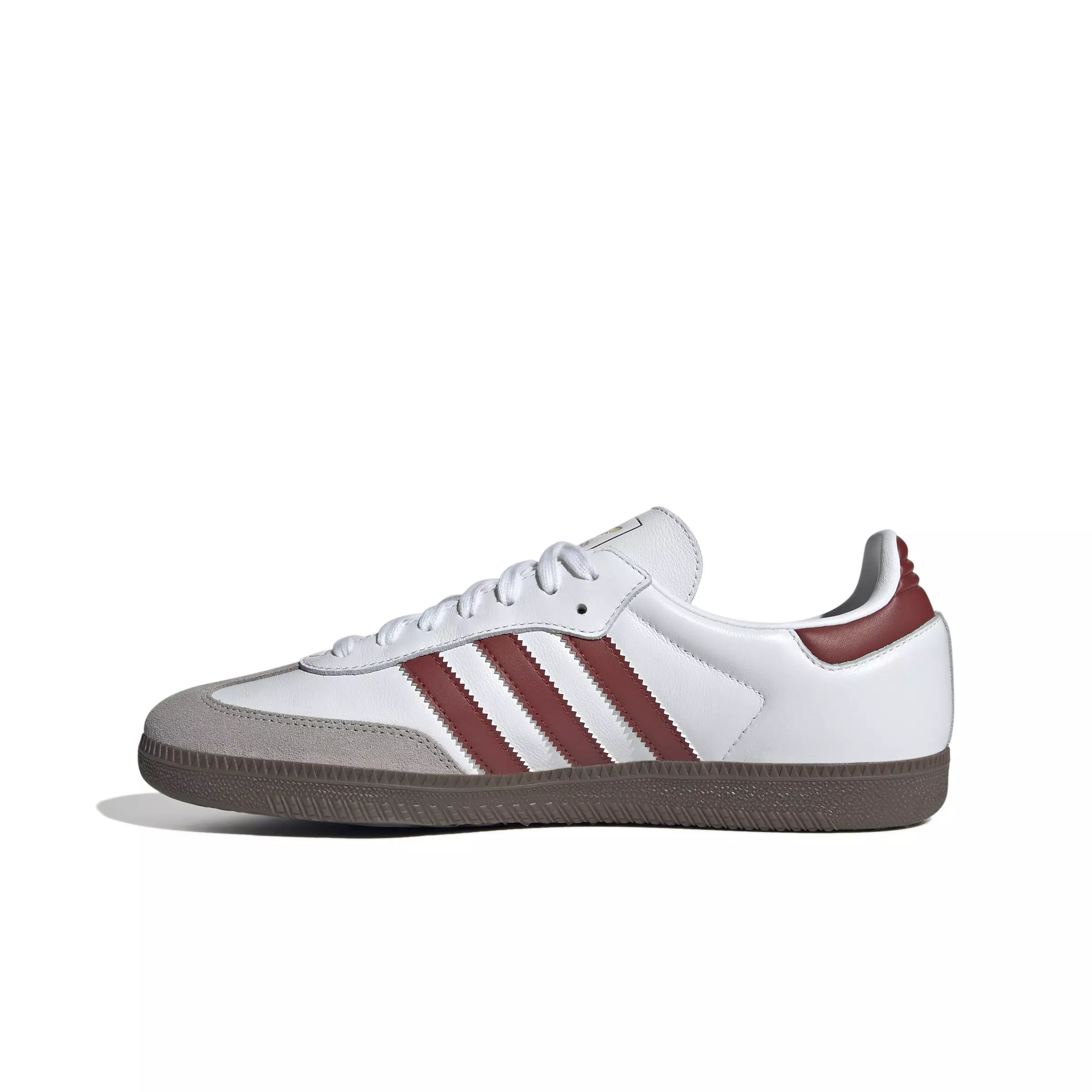 adidas Originals Samba OG "Ftwr White/Preloved Ruby/Clear Granite" Men's Shoe - WHITE/RUBY/GRANITE