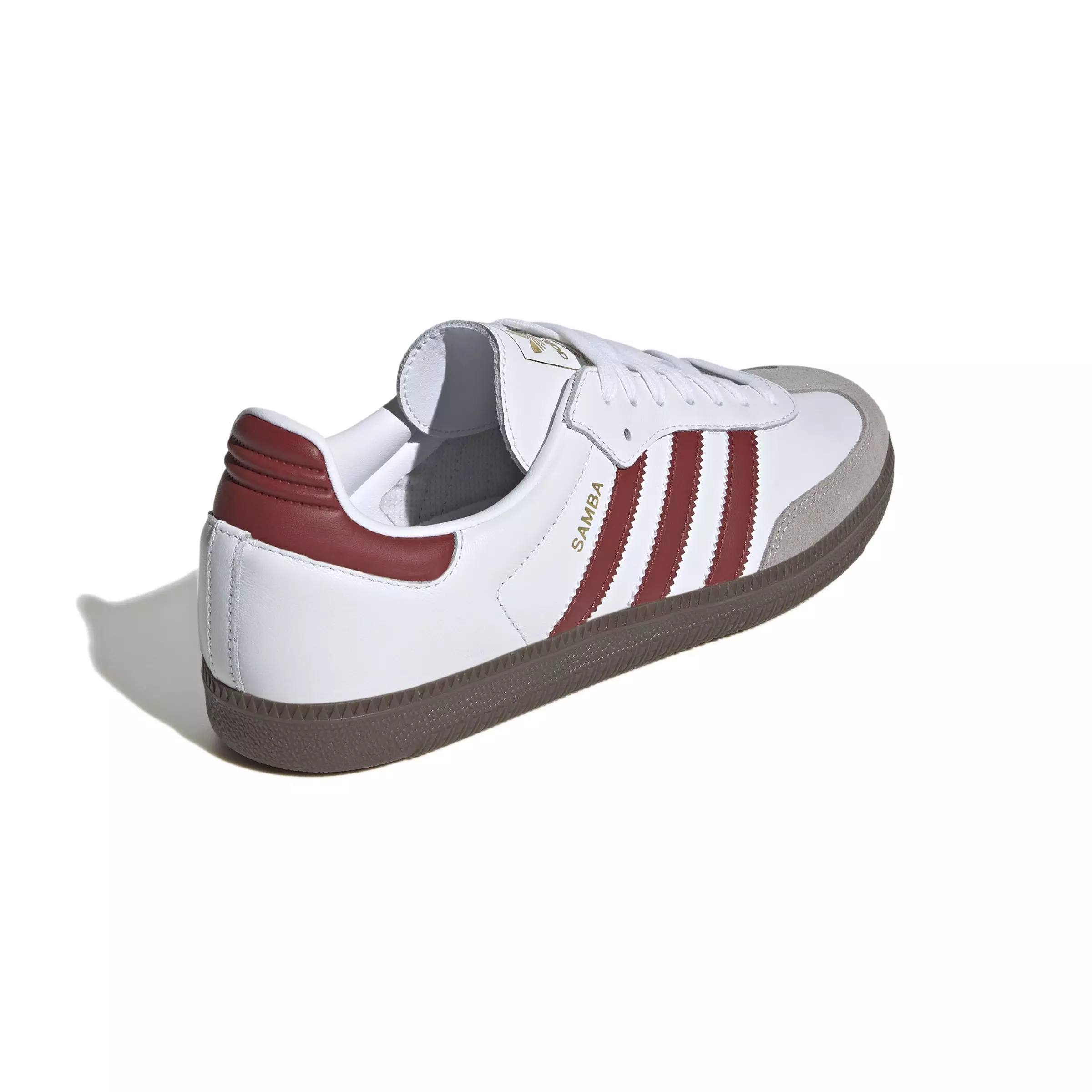 adidas Originals Samba OG "Ftwr White/Preloved Ruby/Clear Granite" Men's Shoe - WHITE/RUBY/GRANITE