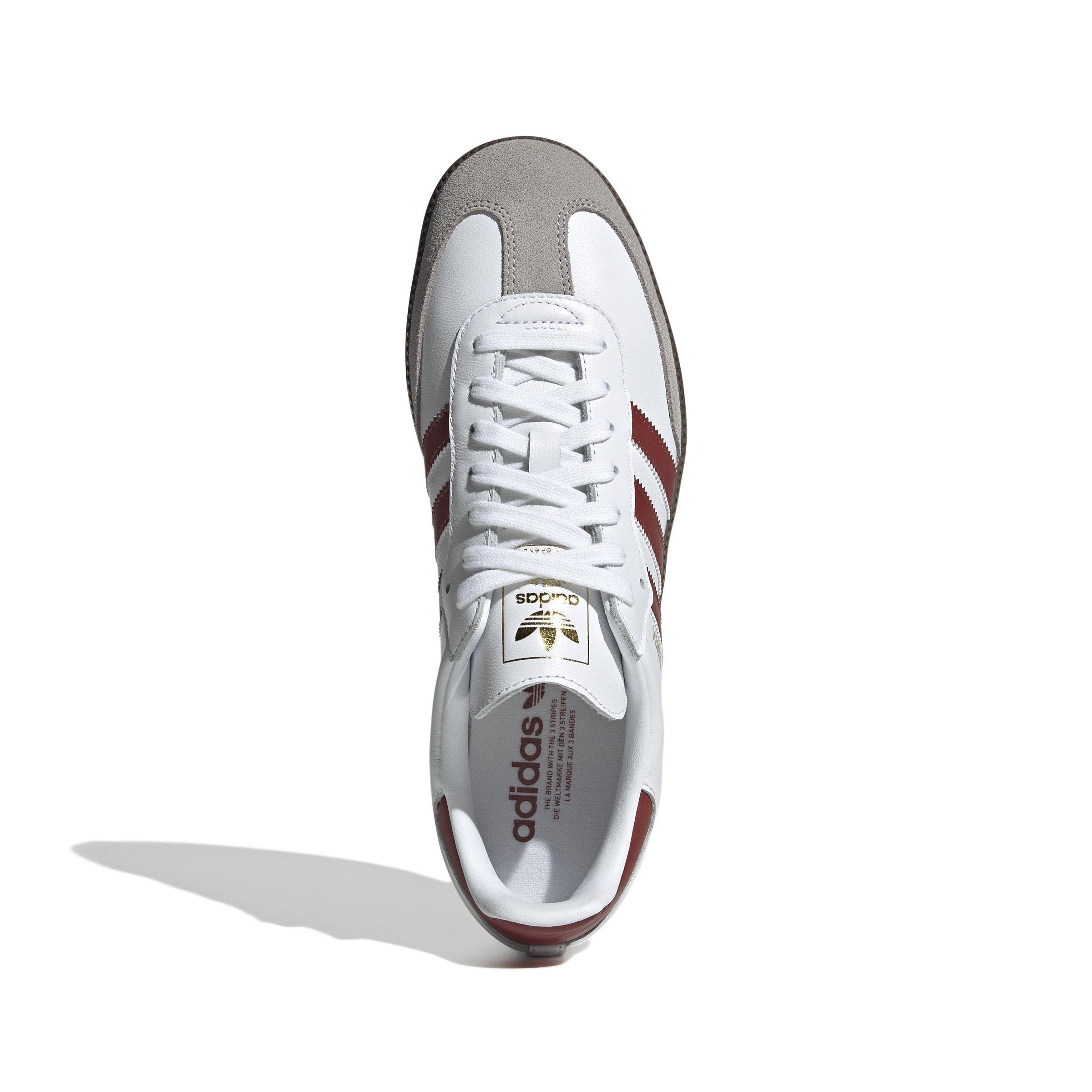 adidas Originals Samba OG "Ftwr White/Preloved Ruby/Clear Granite" Men's Shoe - WHITE/RUBY/GRANITE Thumbnail View 5