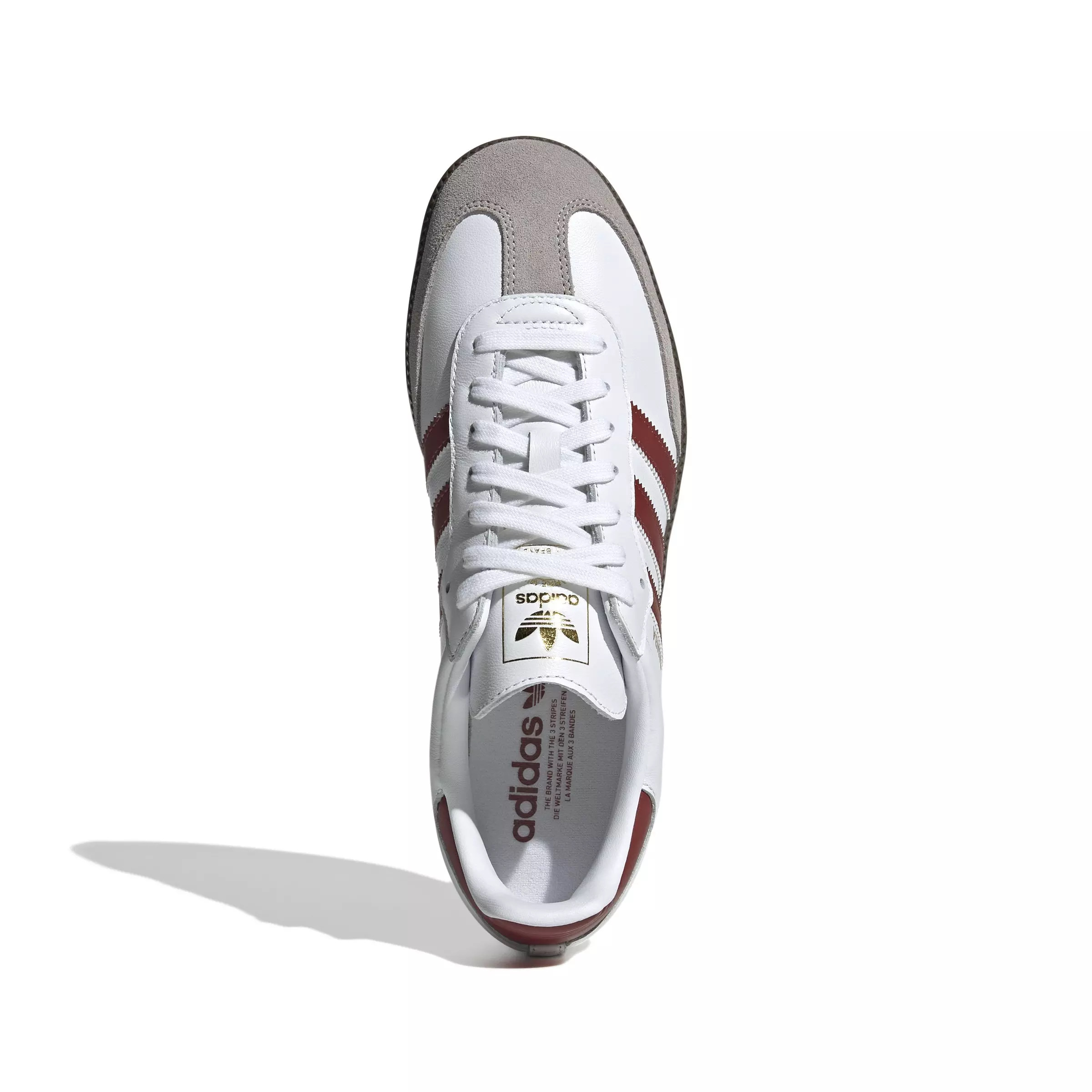 adidas Originals Samba OG "Ftwr White/Preloved Ruby/Clear Granite" Men's Shoe - WHITE/RUBY/GRANITE