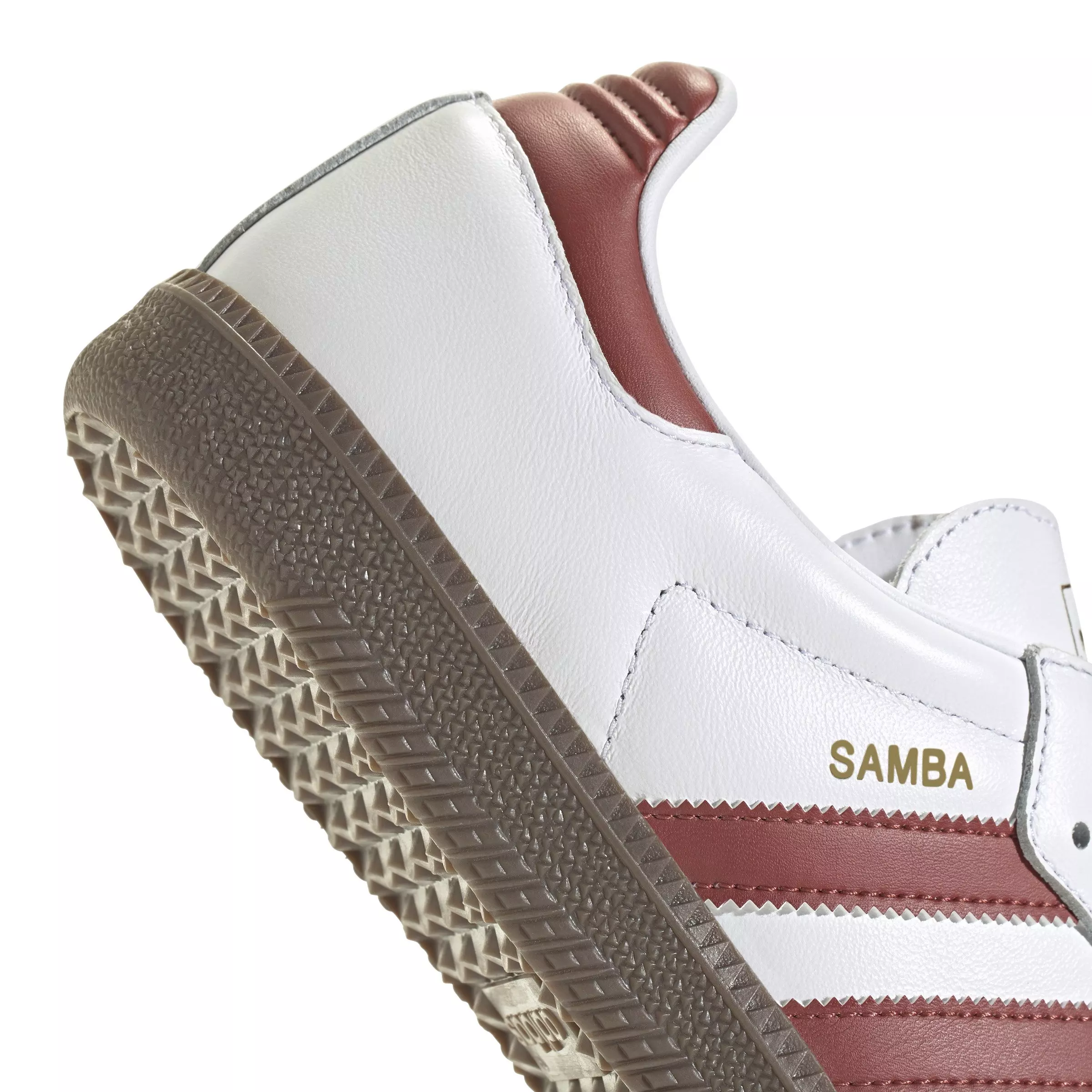 adidas Originals Samba OG "Ftwr White/Preloved Ruby/Clear Granite" Men's Shoe - WHITE/RUBY/GRANITE
