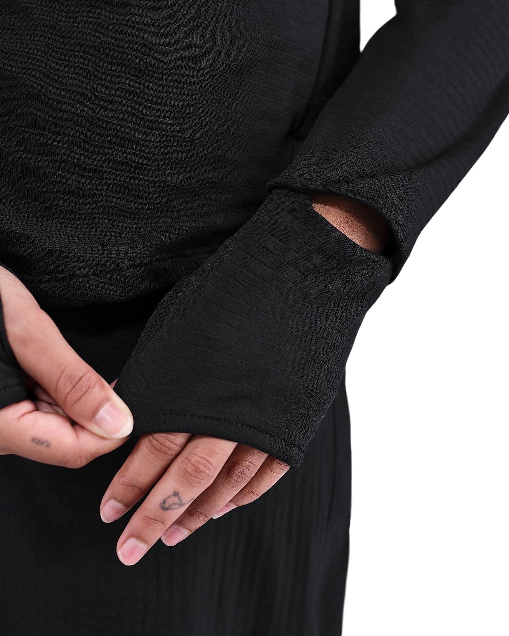 Nike Women's Swift Therma-FIT Turtle-Neck Running Top -Black - BLACK Thumbnail View 4