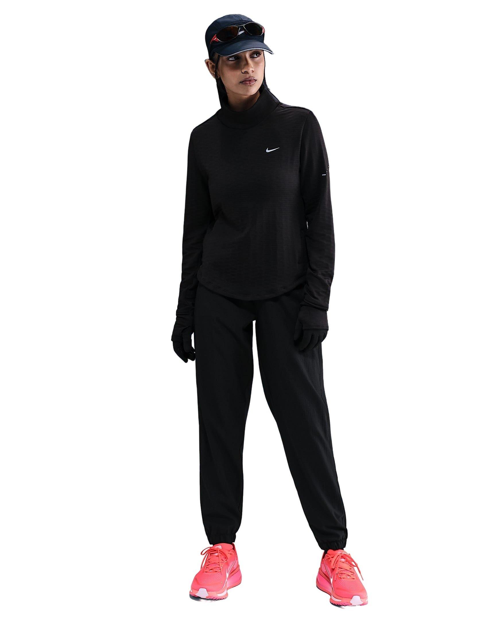 Nike Women's Swift Therma-FIT Turtle-Neck Running Top - Black - BLACK Thumbnail View 5