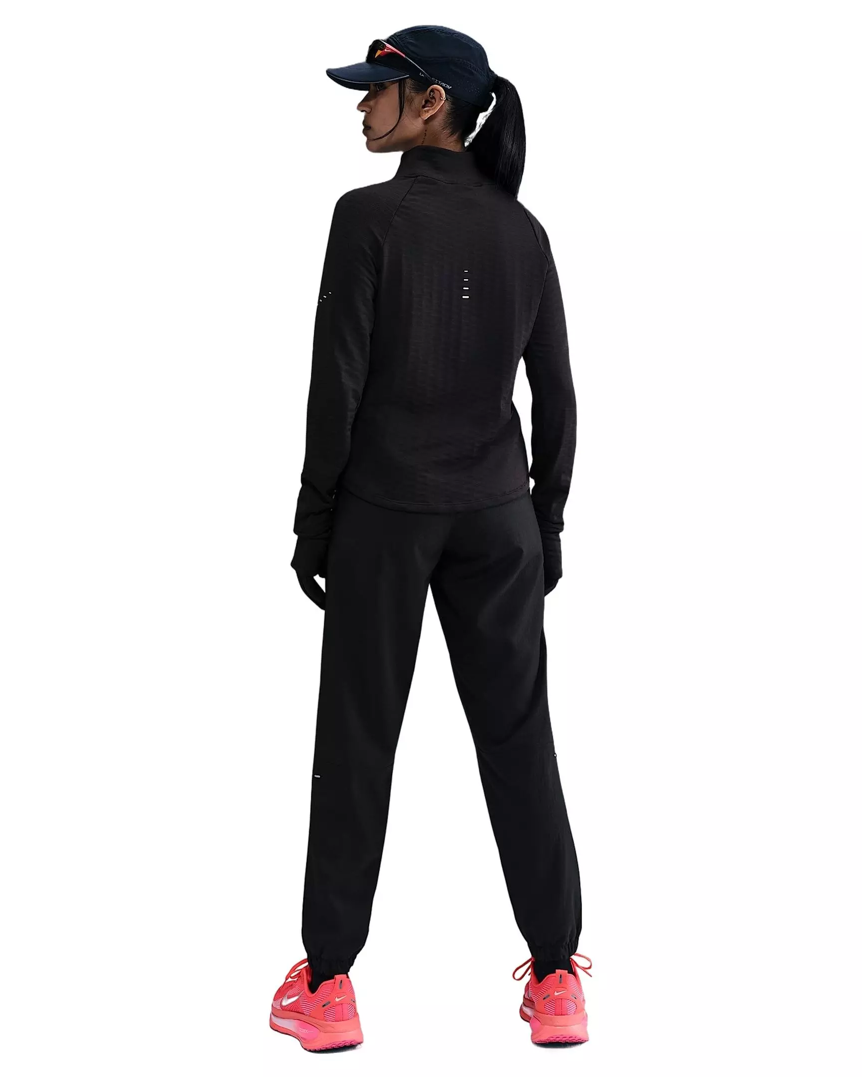 Nike Women's Swift Therma-FIT Turtle-Neck Running Top -Black - BLACK