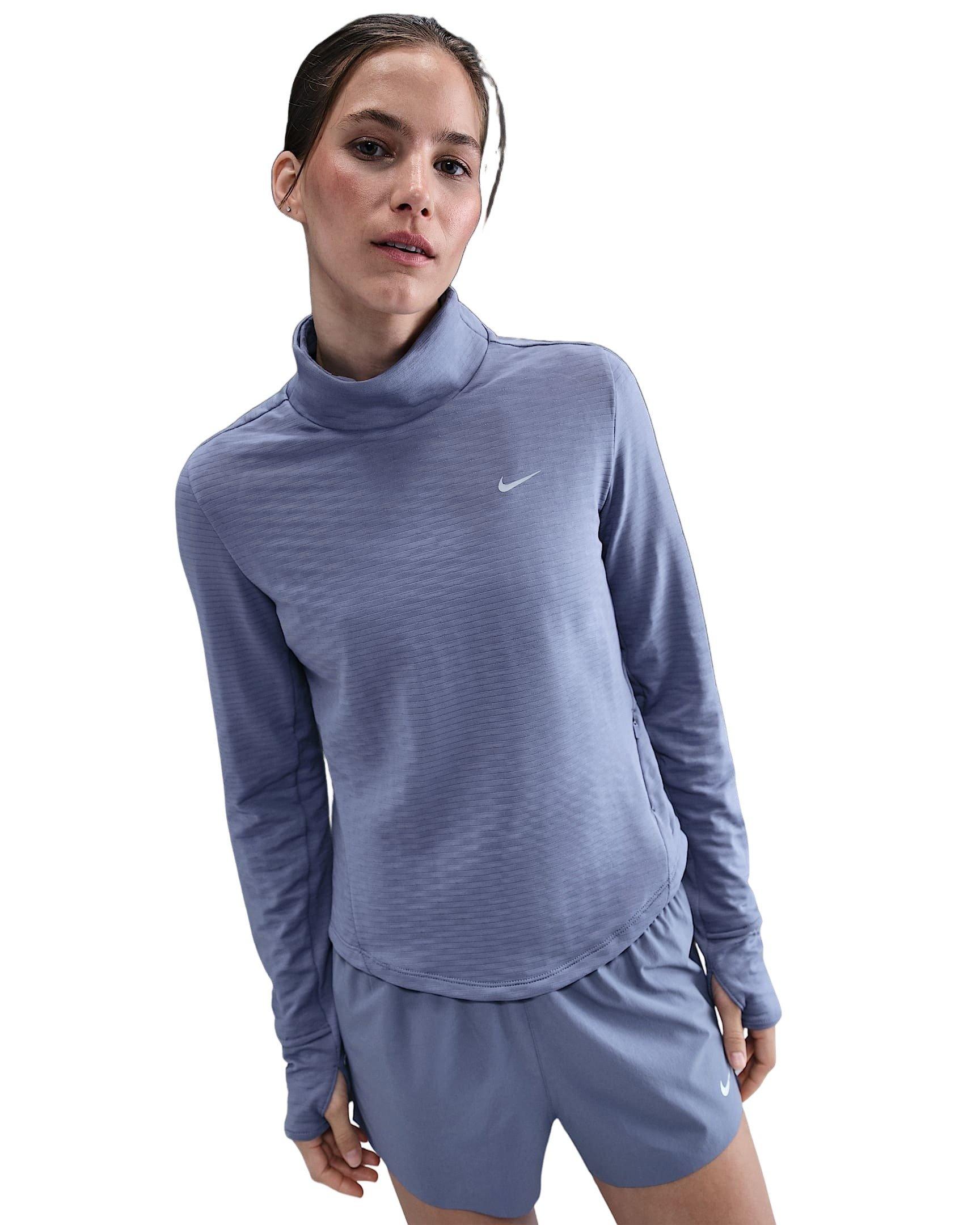 Nike Women's Swift Therma-FIT Turtle-Neck Running Top -Indigo - INDIGO Thumbnail View 1