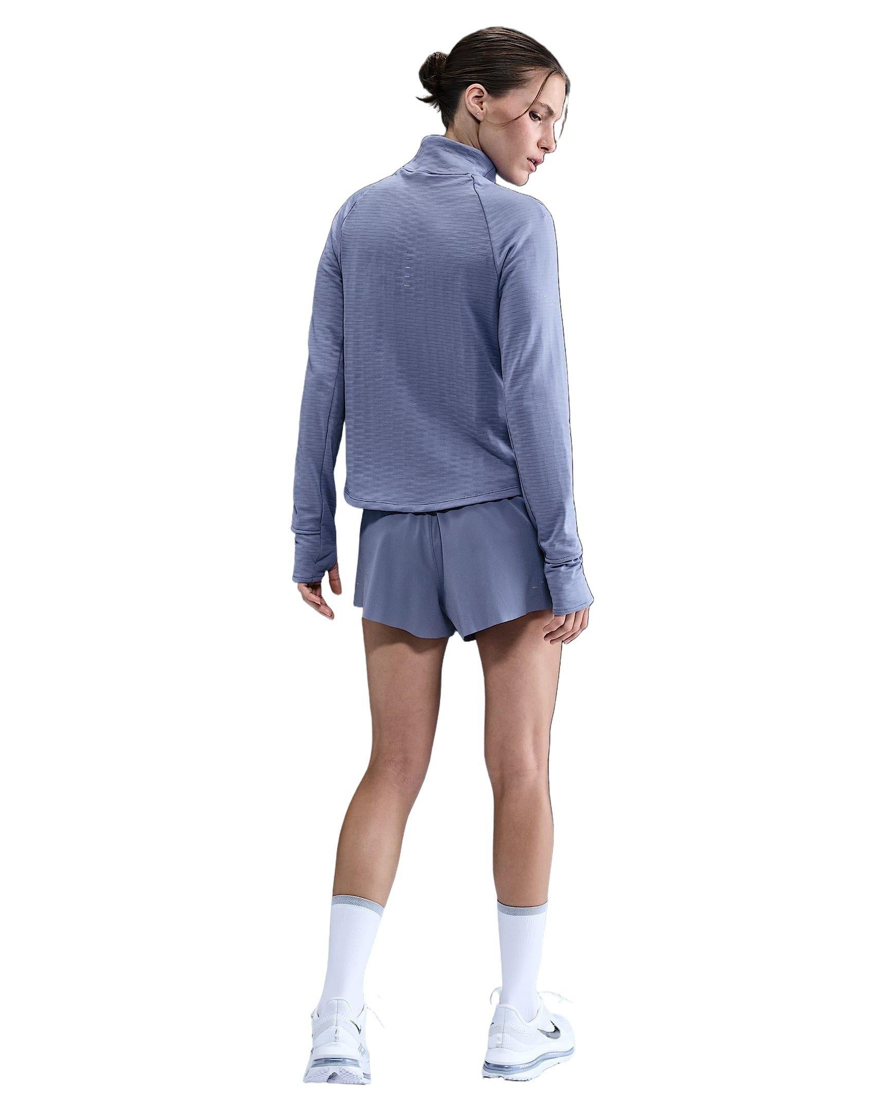 Nike Women's Swift Therma-FIT Turtle-Neck Running Top - Indigo - INDIGO Thumbnail View 6