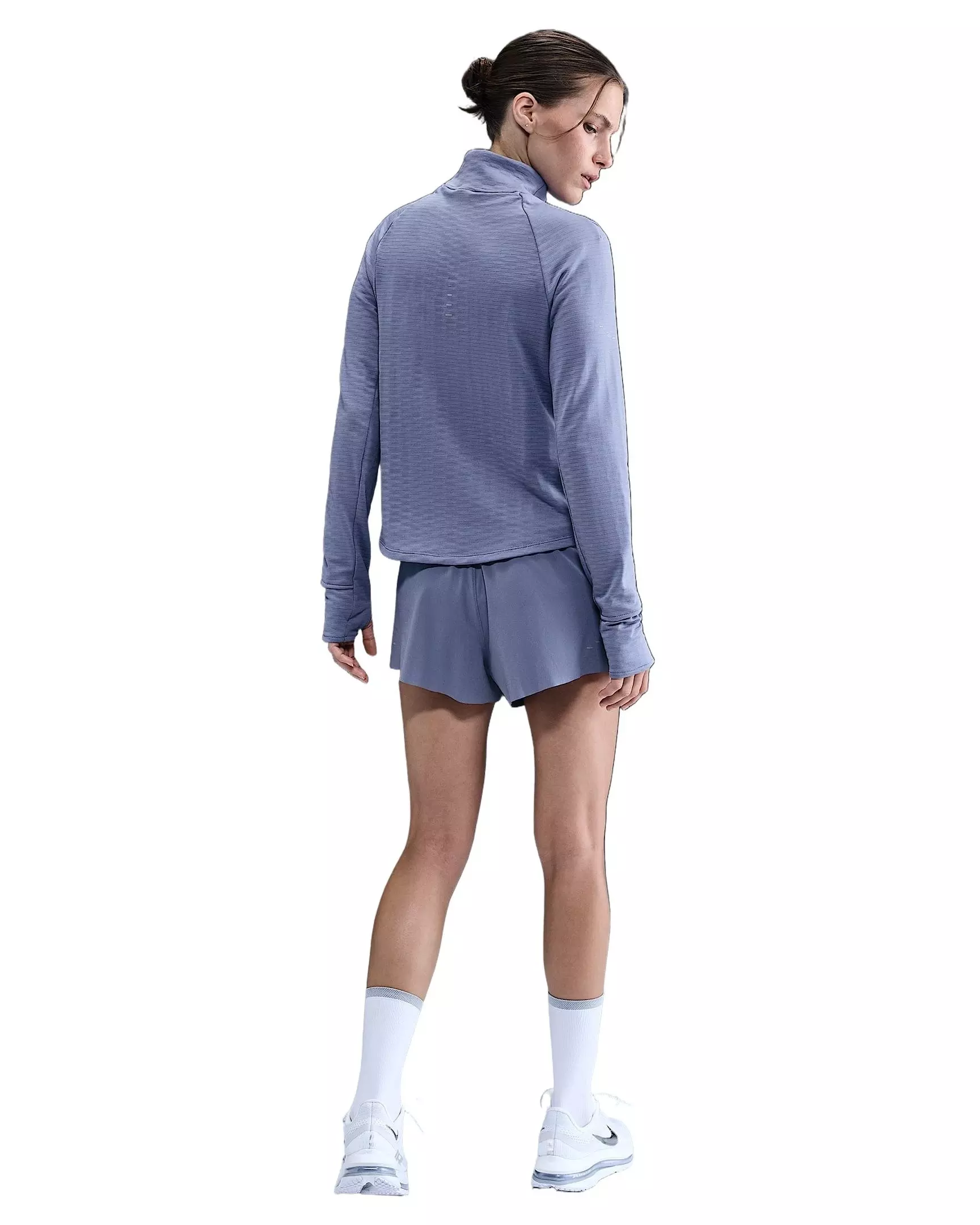 Nike Women's Swift Therma-FIT Turtle-Neck Running Top - Indigo - INDIGO