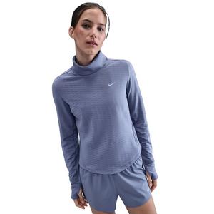 Nike Women's Swift Therma-FIT Turtle-Neck Running Top -Indigo