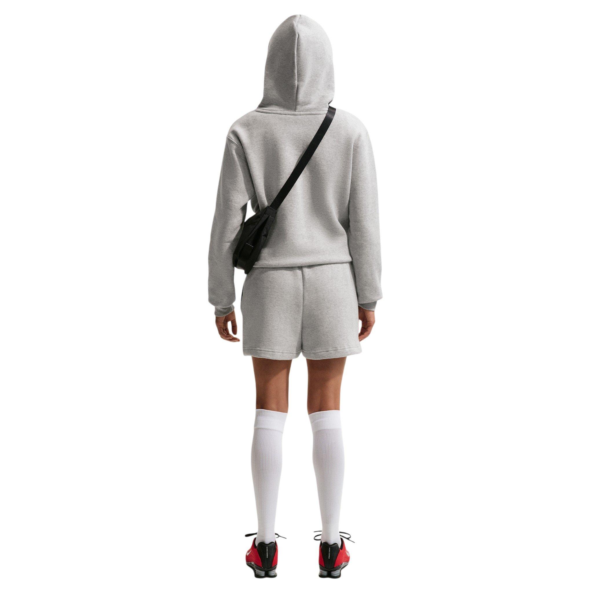 Nike Women's Studio Fleece Medium Weight Mid-Rise Shorts - Grey - GREY