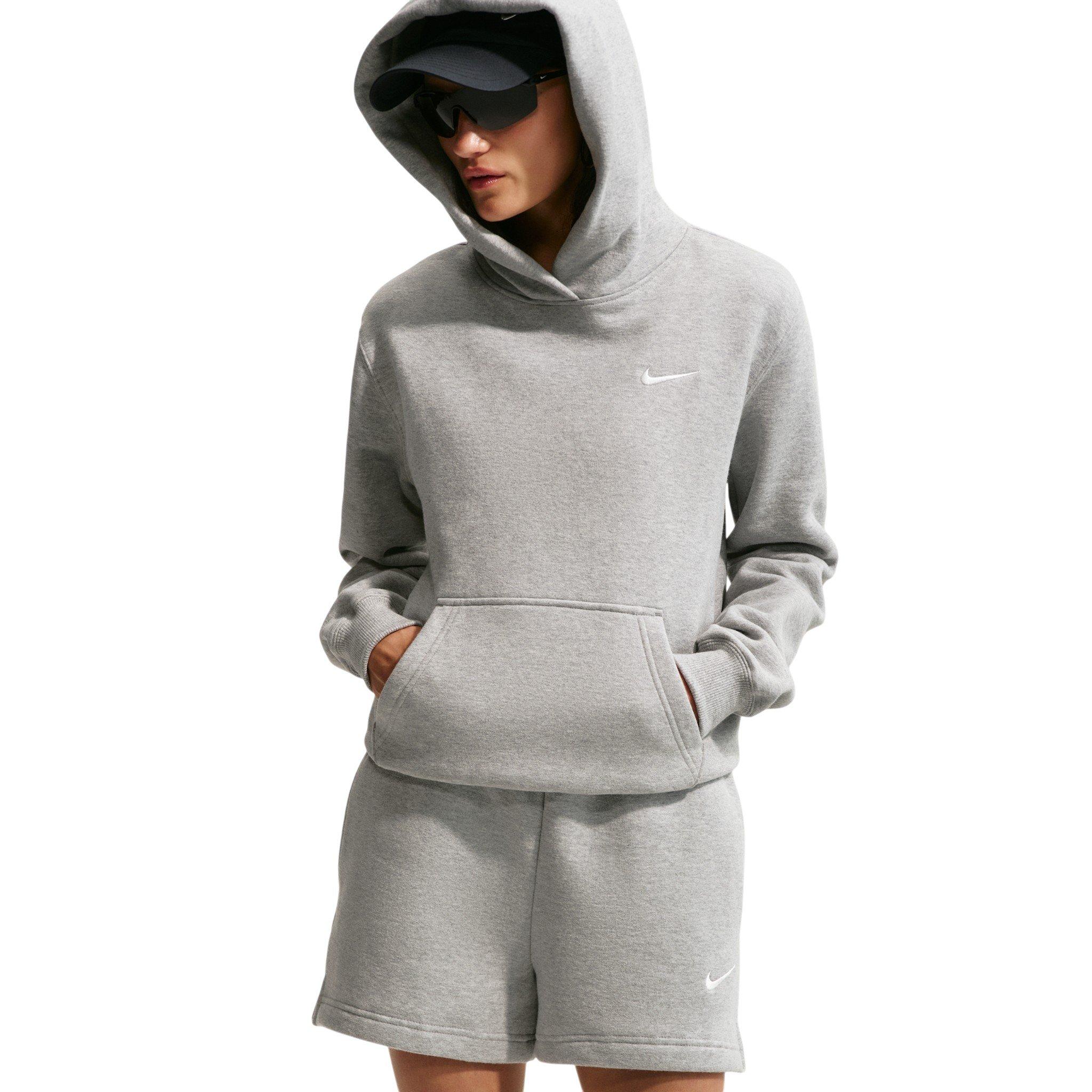 Nike Women's Studio Fleece Medium Weight Mid-Rise Shorts - Grey - GREY