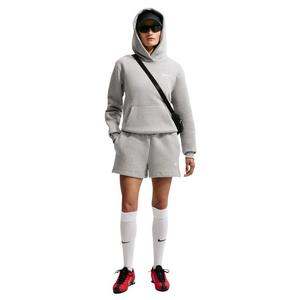 Nike Women's Studio Fleece Medium Weight Mid-Rise Shorts - Grey - GREY