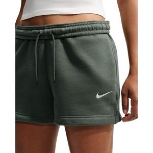 Nike Women's Studio Fleece Medium Weight Mid-Rise Shorts - Camo Green - CAMO GREEN